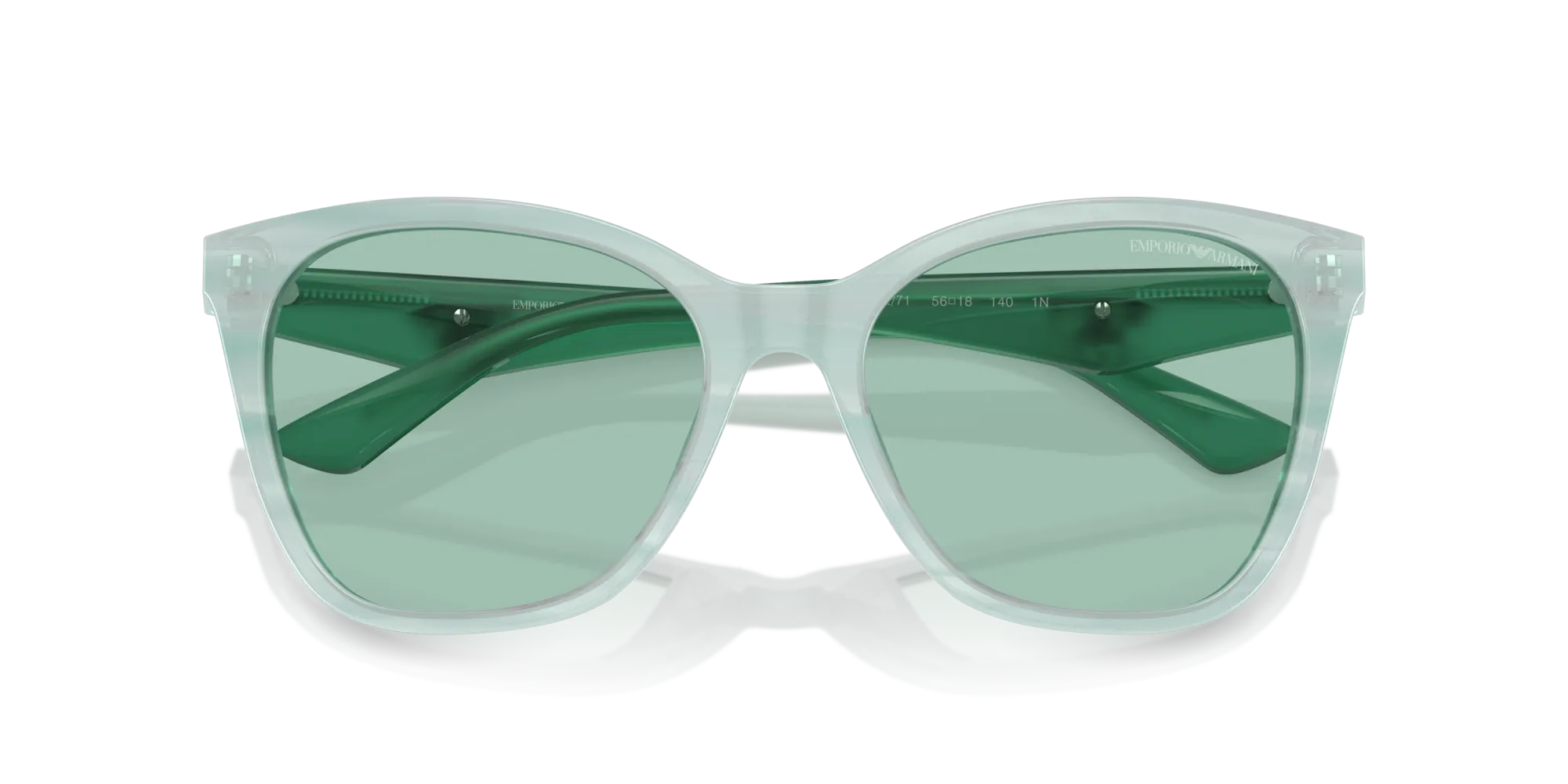 Emporio Armani EA4222U 611271 Occhiali da sole Acetato Verde Verde Farfalla Normale - immagine 2