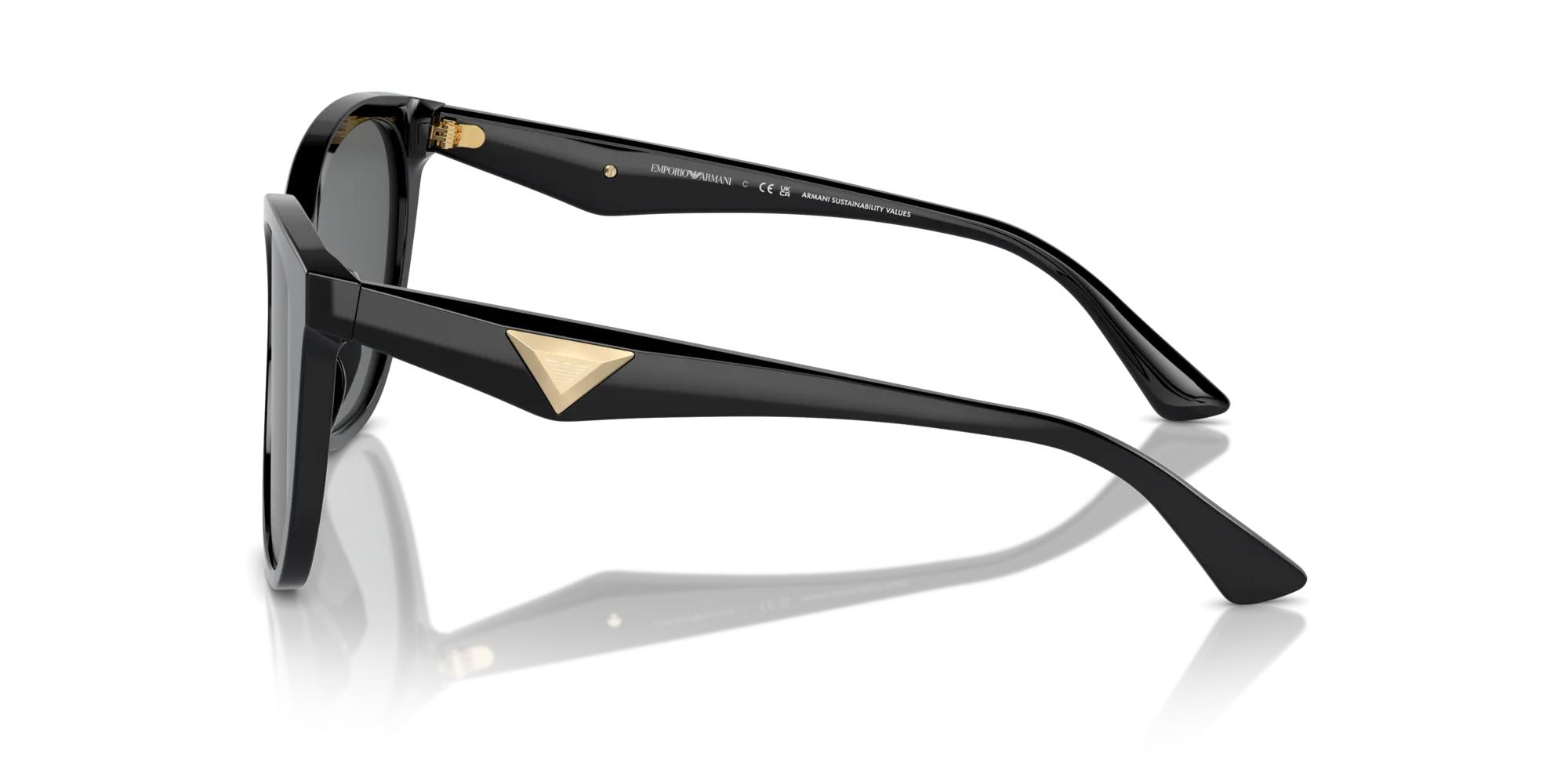 Emporio Armani EA4222U 501787 Occhiali da sole Acetato Nero Grigio Farfalla Normale - immagine 4