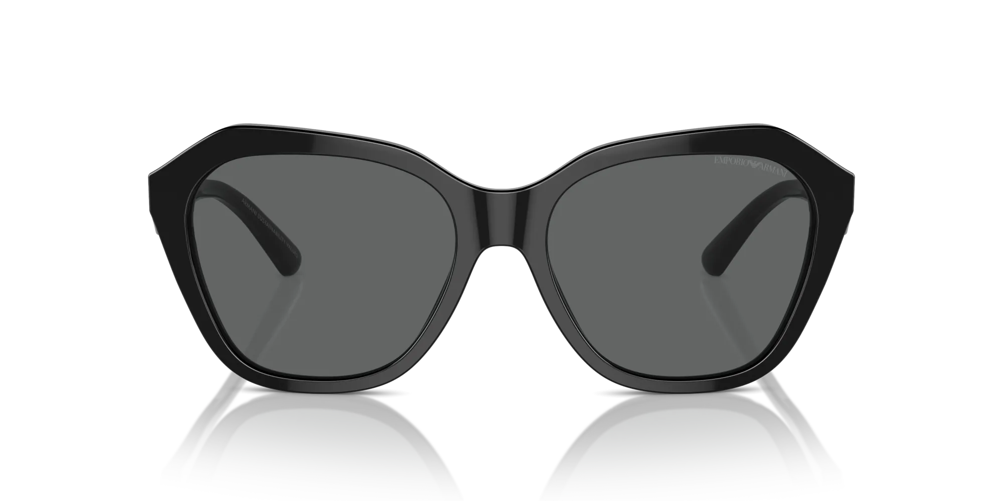 Emporio Armani EA4221 501787 Occhiali da sole Acetato Nero Grigio Geometrica Normale - immagine 3