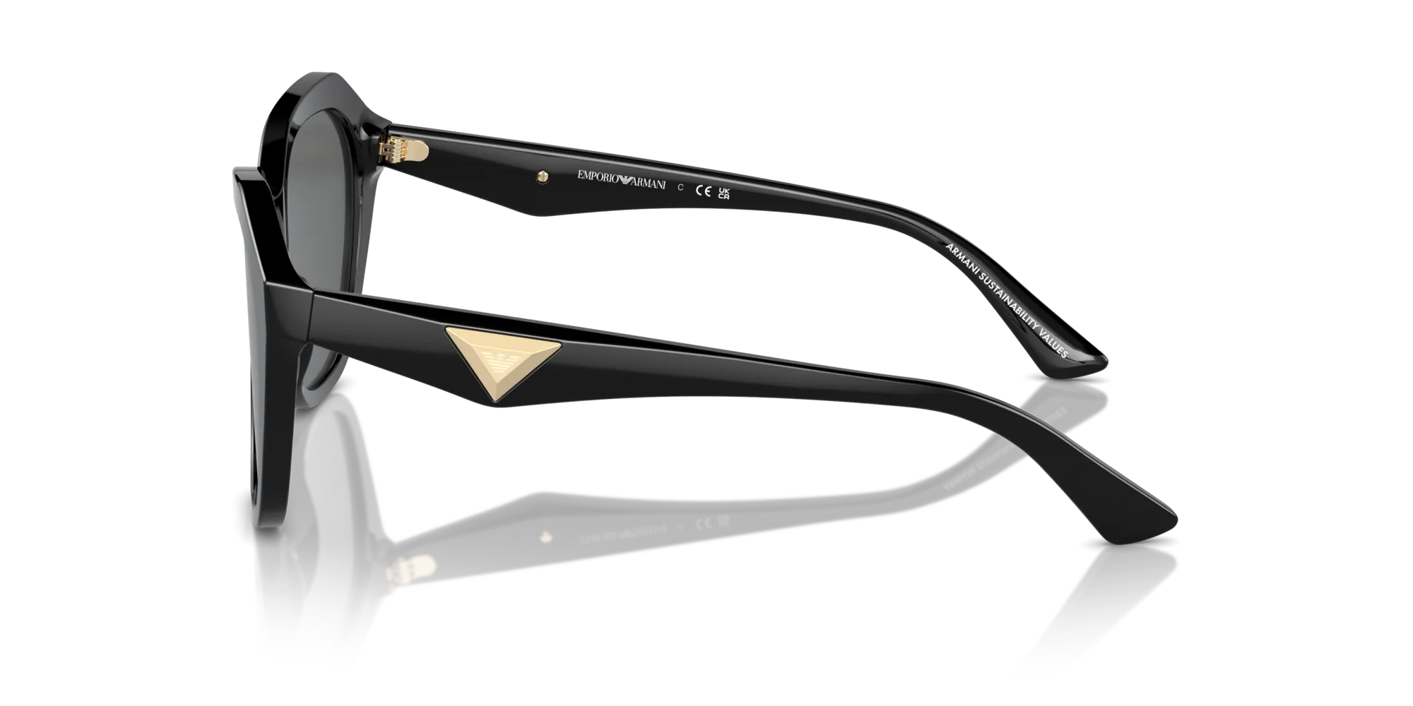 Emporio Armani EA4221 501787 Occhiali da sole Acetato Nero Grigio Geometrica Normale - immagine 4