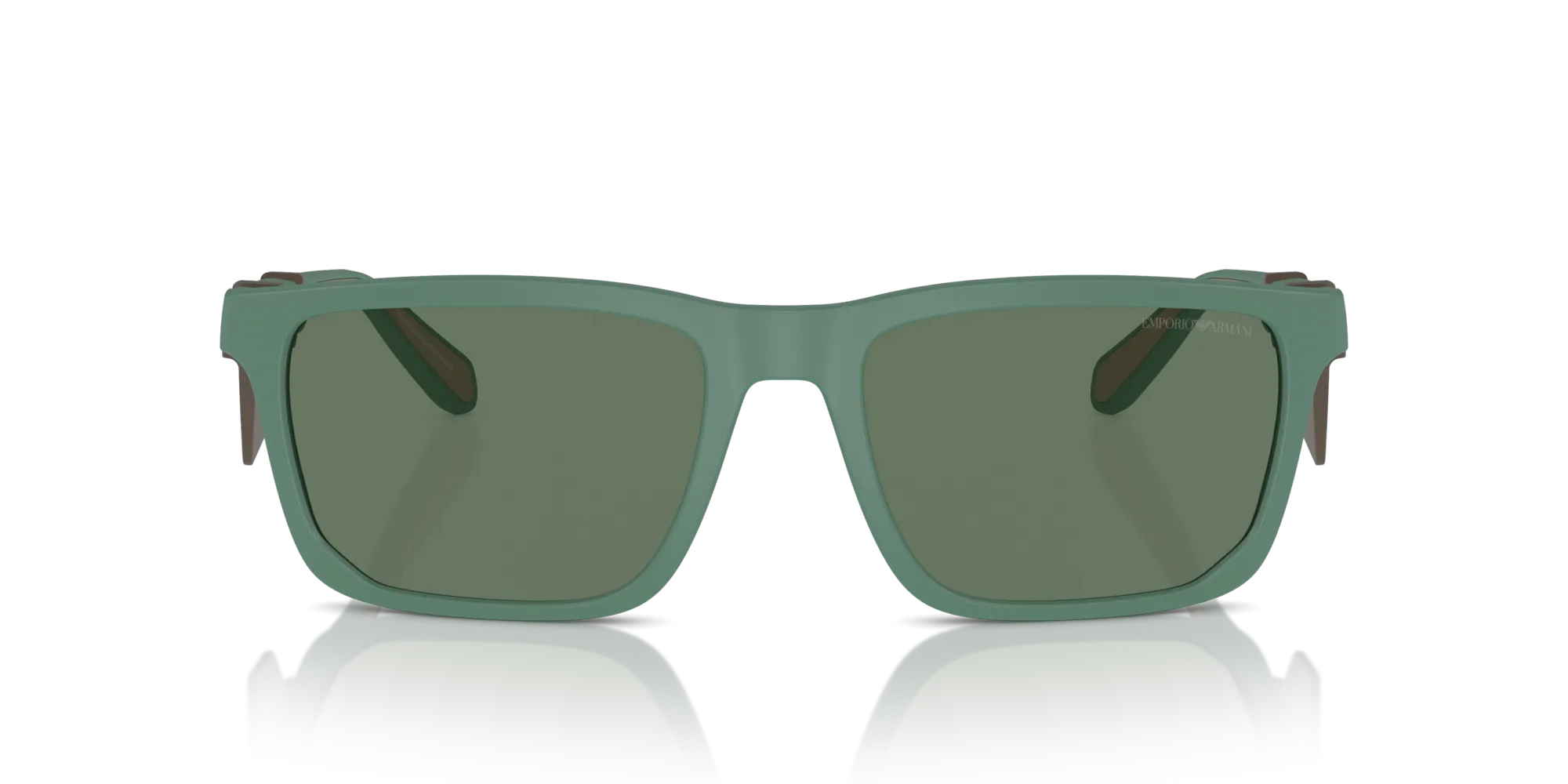 Emporio Armani EA4219 610276 Occhiali da sole Iniettato Verde Verde Squadrata Normale - immagine 3