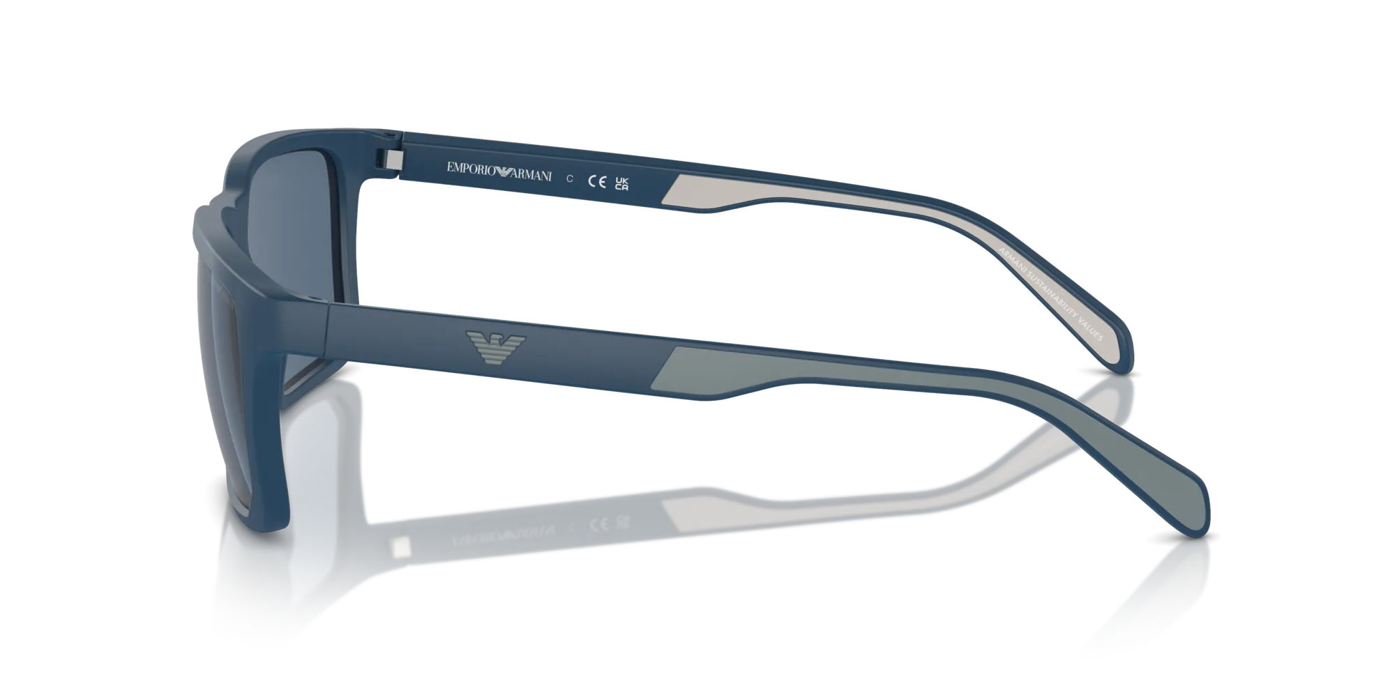 Emporio Armani EA4219 576380 Occhiali da sole Iniettato Blu Blu Squadrata Normale - immagine 4