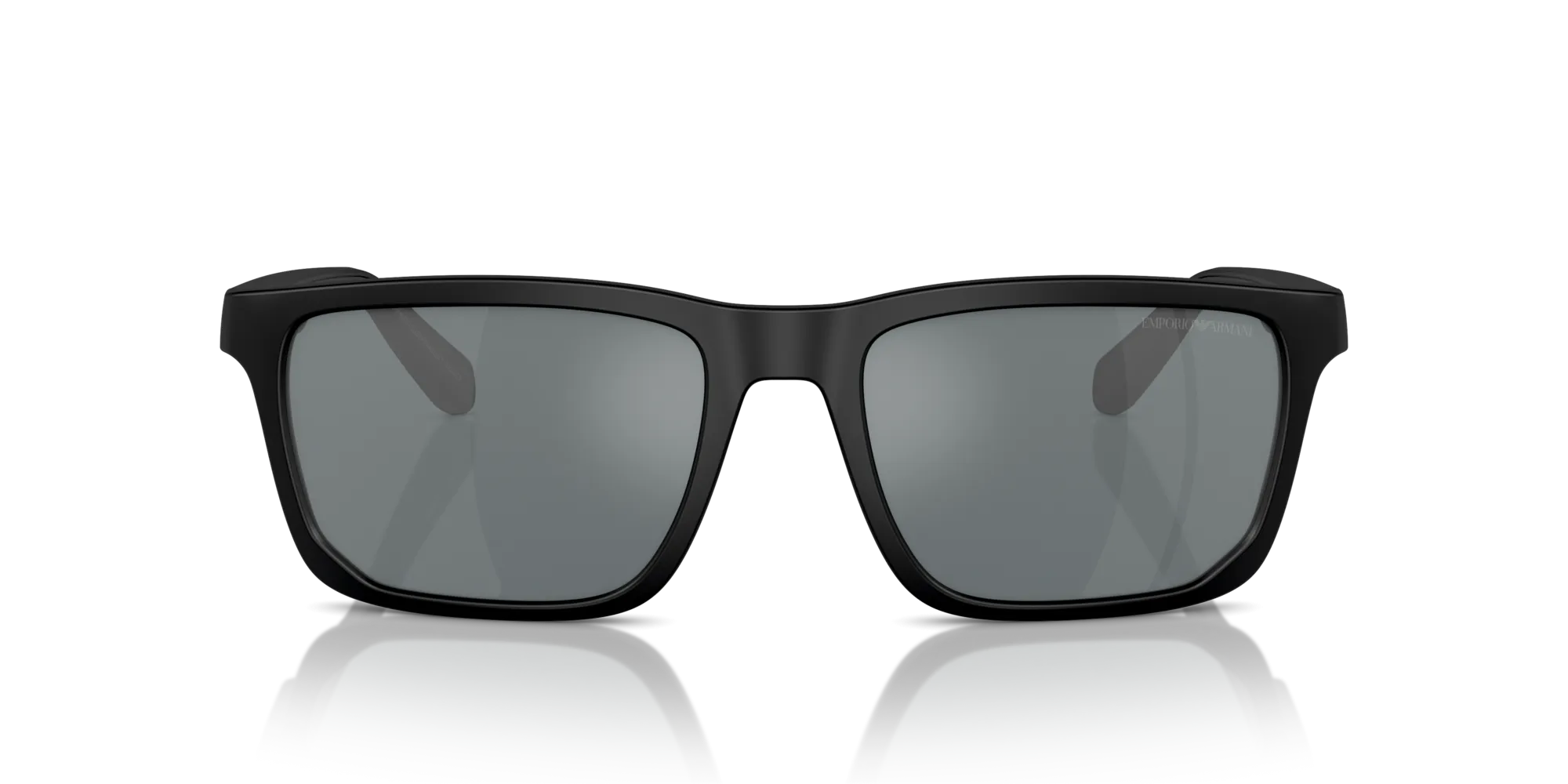 Emporio Armani EA4219 50016G Occhiali da sole Iniettato Nero Grigio Squadrata Specchiate Specchiato - immagine 3