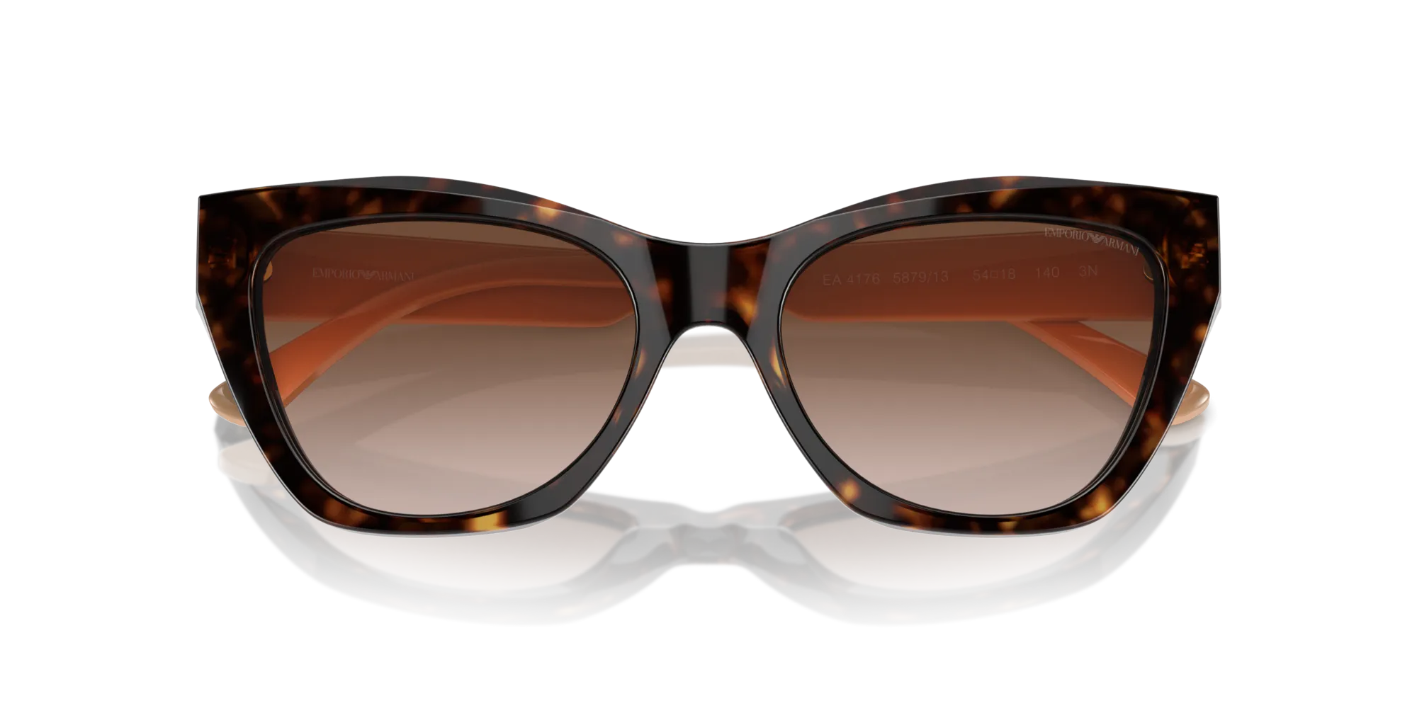 Emporio Armani EA4176 587913 Occhiali da sole Acetato Tartaruga Marrone Cat Eye Normale Sfumato - immagine 2