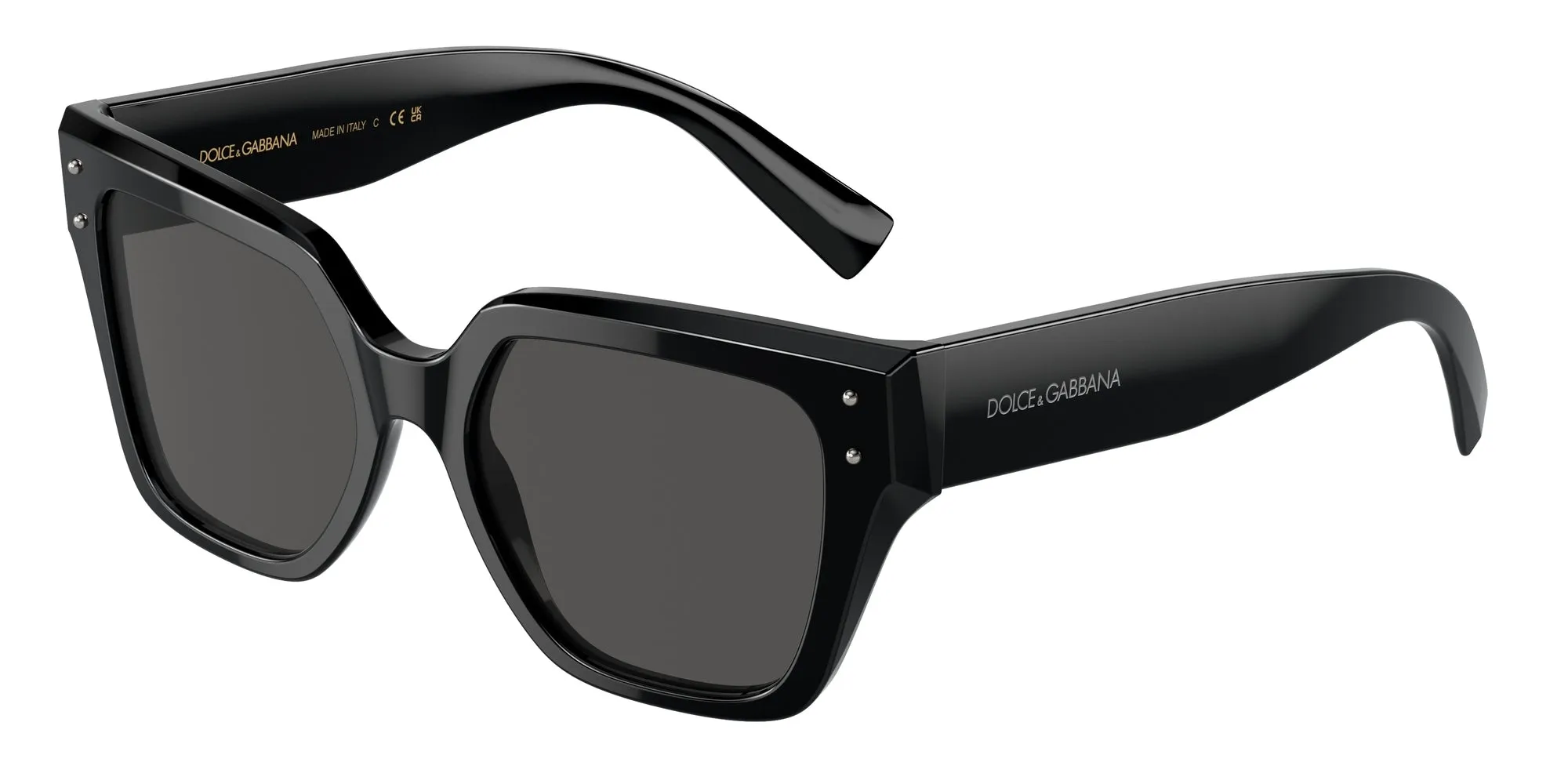 Dolce & Gabbana DG4471 501/87 Occhiali da sole Acetato Nero Grigio Squadrata Normale - immagine 1