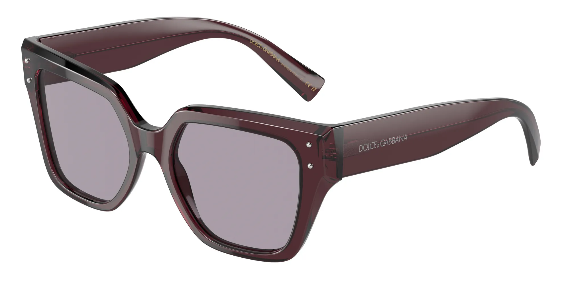 Dolce & Gabbana DG4471 3045AK Occhiali da sole Acetato Viola Viola Squadrata Normale Specchiato - immagine 1
