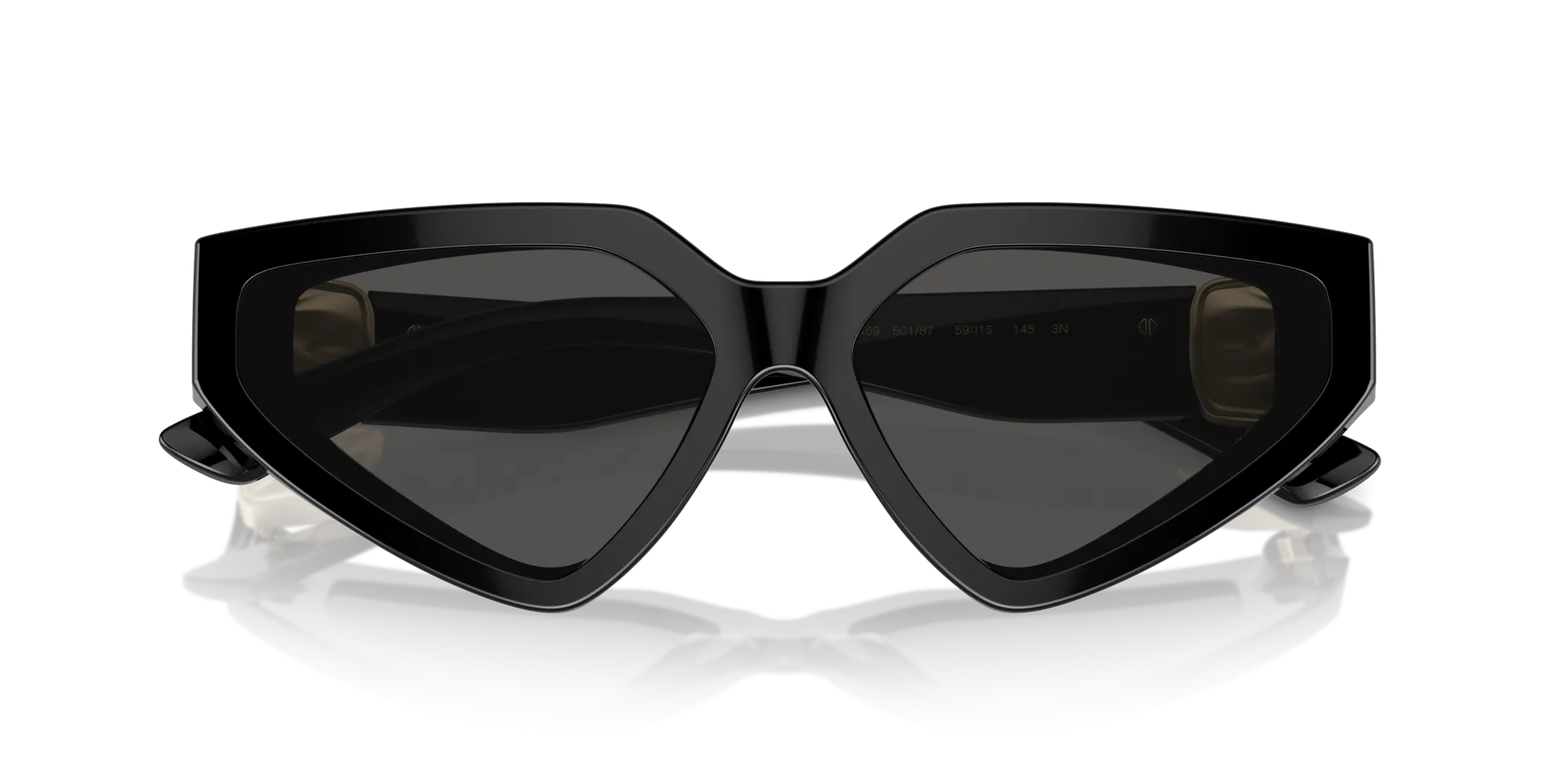 Dolce & Gabbana DG4469 501/87 Occhiali da sole Acetato Nero Grigio Farfalla Normale - immagine 2