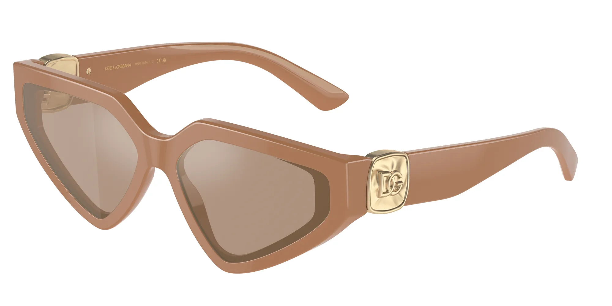 Dolce & Gabbana DG4469 32925A Occhiali da sole Acetato Beige Marrone Farfalla Normale Flash - immagine 1