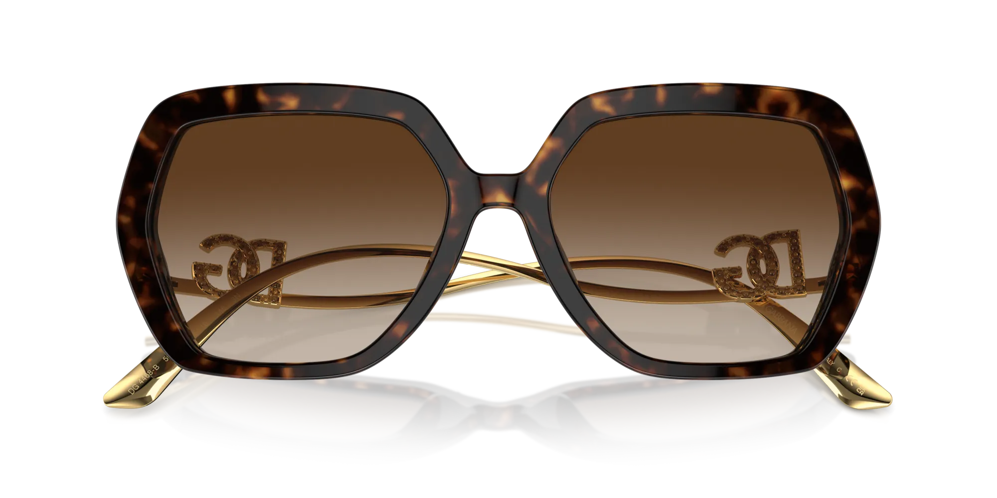 Dolce & Gabbana DG4468B 502/13 Occhiali da sole Acetato Tartaruga Marrone Geometrica Normale Sfumato - immagine 2