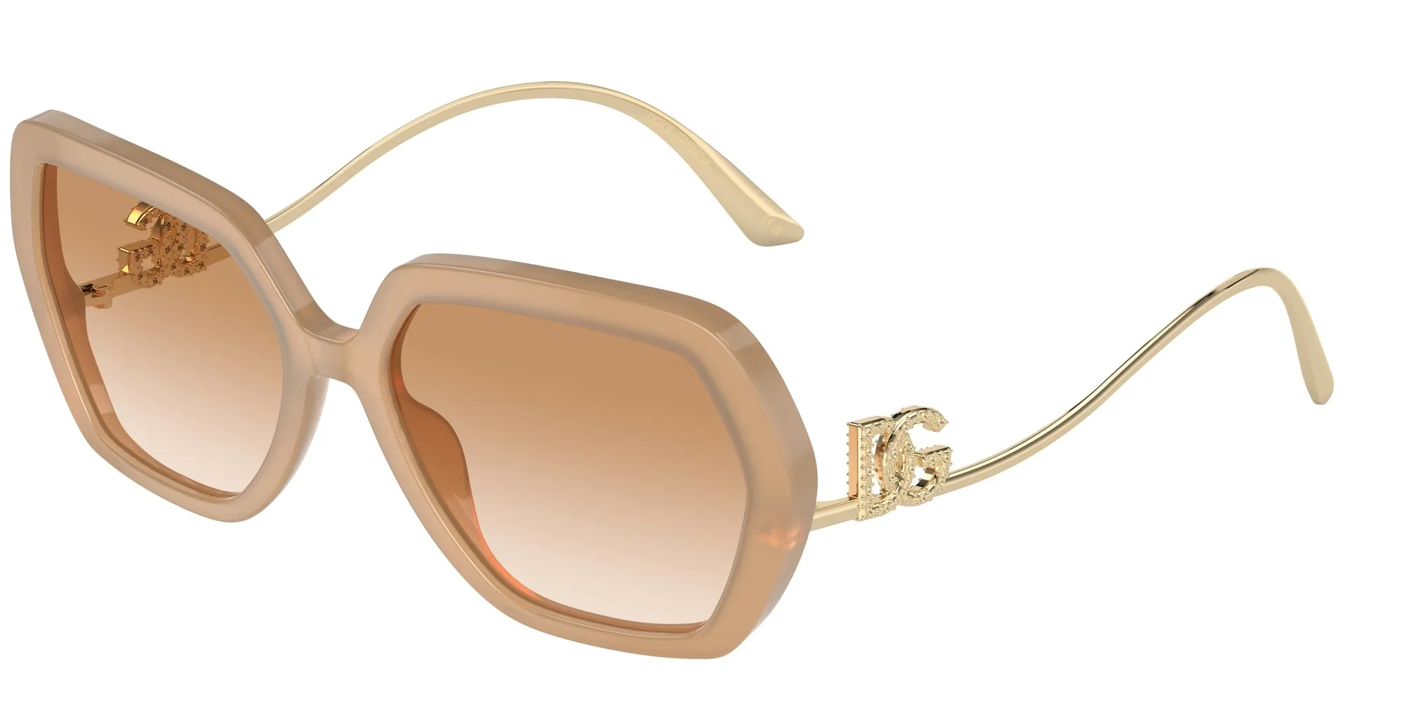 Dolce & Gabbana DG4468B 34373B Occhiali da sole Acetato Marrone Marrone Geometrica Normale Sfumato - immagine 1