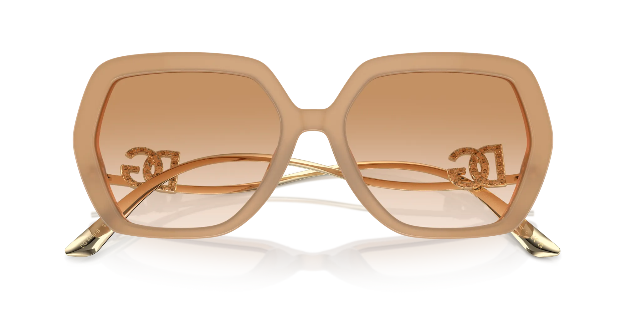 Dolce & Gabbana DG4468B 34373B Occhiali da sole Acetato Marrone Marrone Geometrica Normale Sfumato - immagine 2