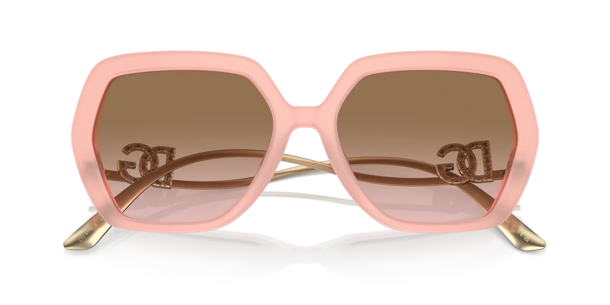 Dolce & Gabbana DG4468B 343611 Occhiali da sole Acetato Rosa Rosa Geometrica Normale Sfumato - immagine 2