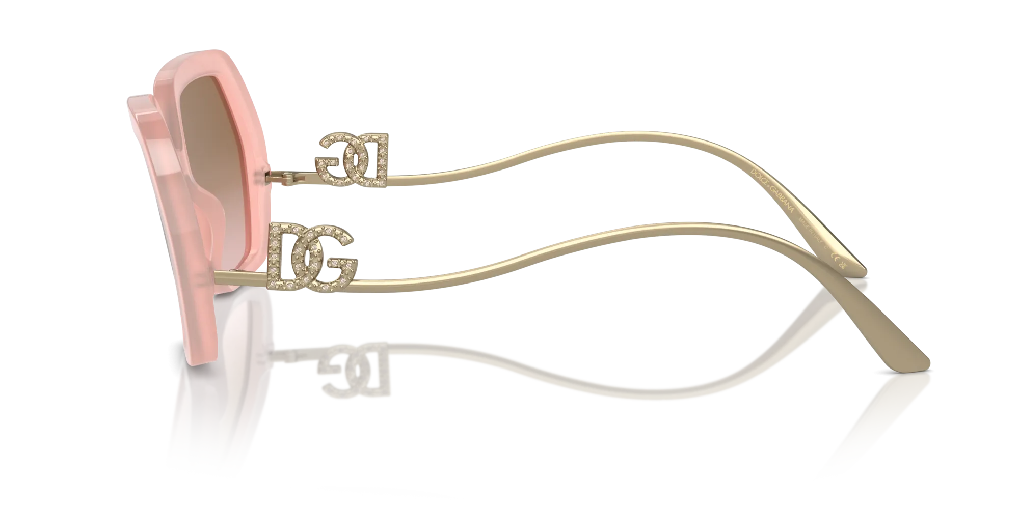 Dolce & Gabbana DG4468B 343611 Occhiali da sole Acetato Rosa Rosa Geometrica Normale Sfumato - immagine 4