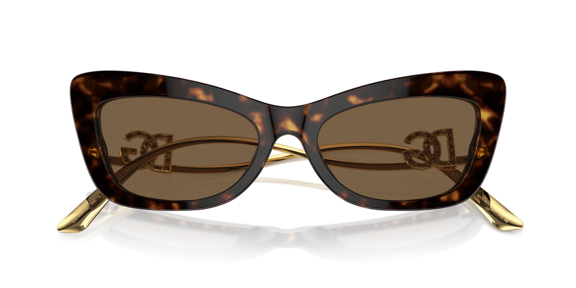 Dolce & Gabbana DG4467B 502/73 Occhiali da sole Acetato Tartaruga Marrone Cat Eye Normale - immagine 2