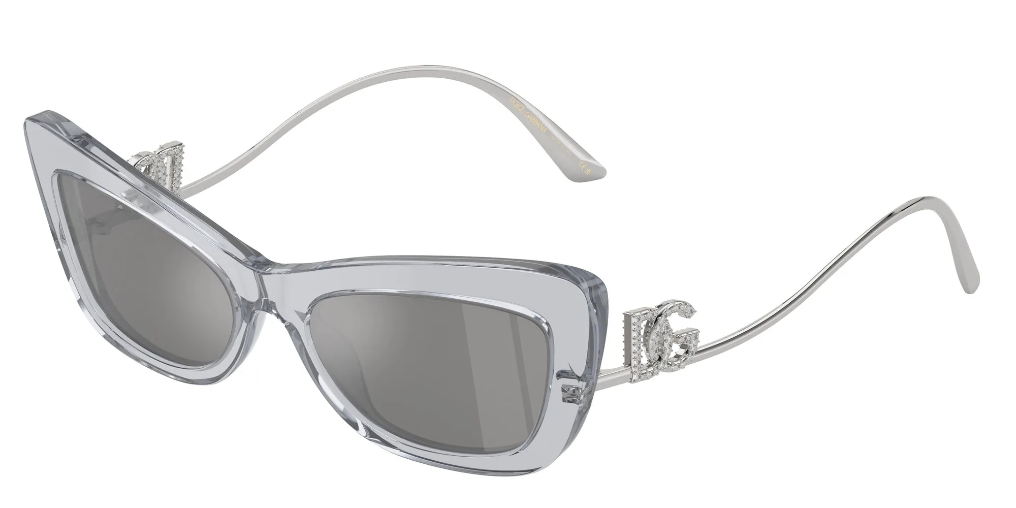 Dolce & Gabbana DG4467B 32916G Occhiali da sole Acetato Grigio Grigio Cat Eye Specchiate Specchiato - immagine 1