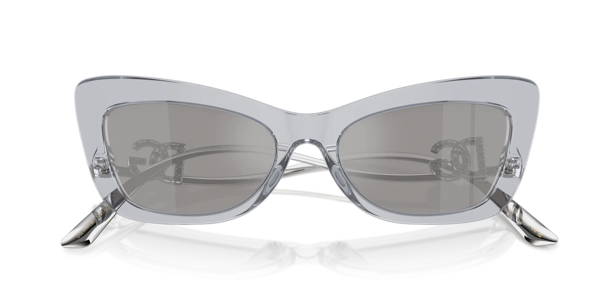 Dolce & Gabbana DG4467B 32916G Occhiali da sole Acetato Grigio Grigio Cat Eye Specchiate Specchiato - immagine 2