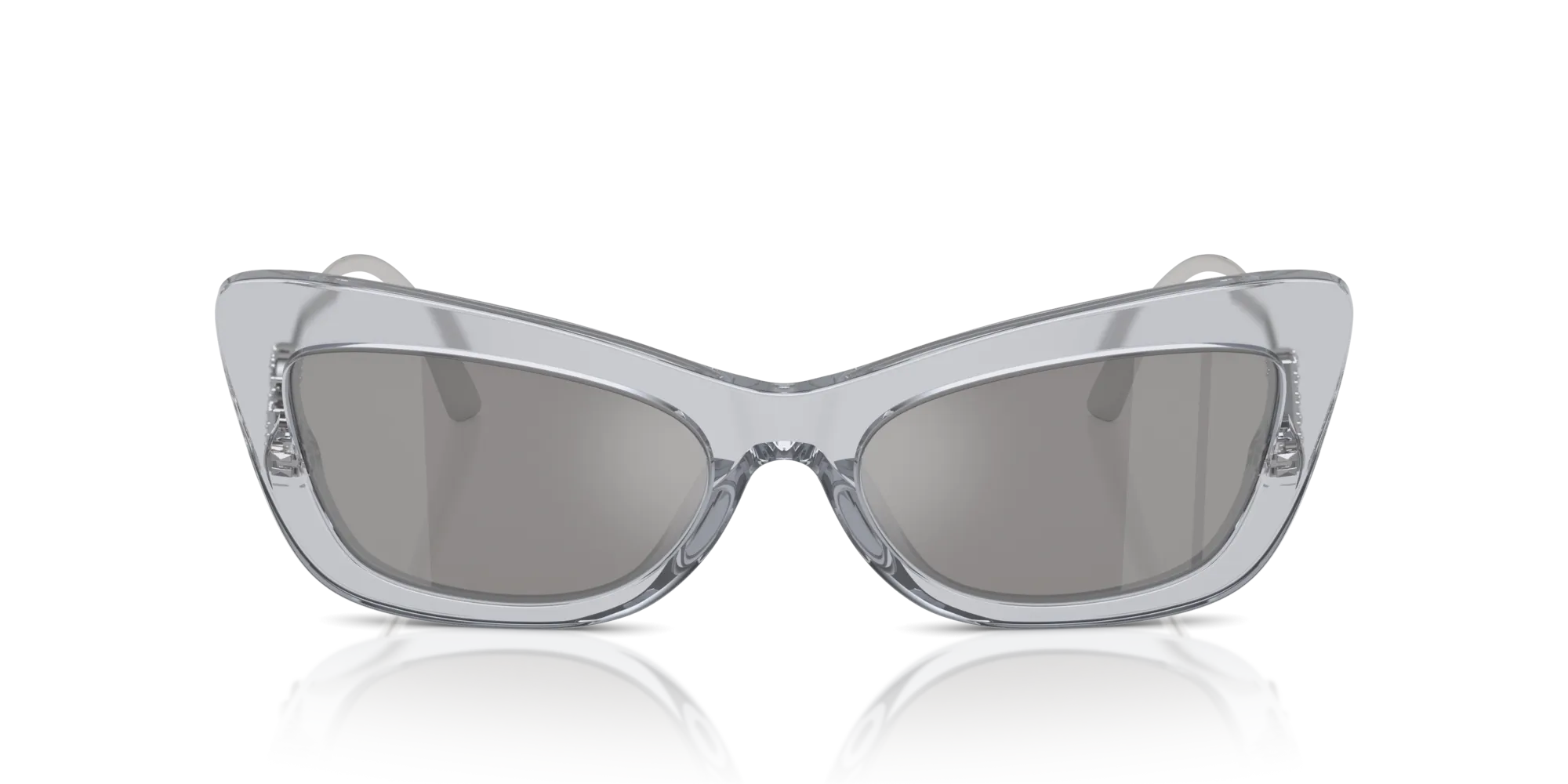 Dolce & Gabbana DG4467B 32916G Occhiali da sole Acetato Grigio Grigio Cat Eye Specchiate Specchiato - immagine 3
