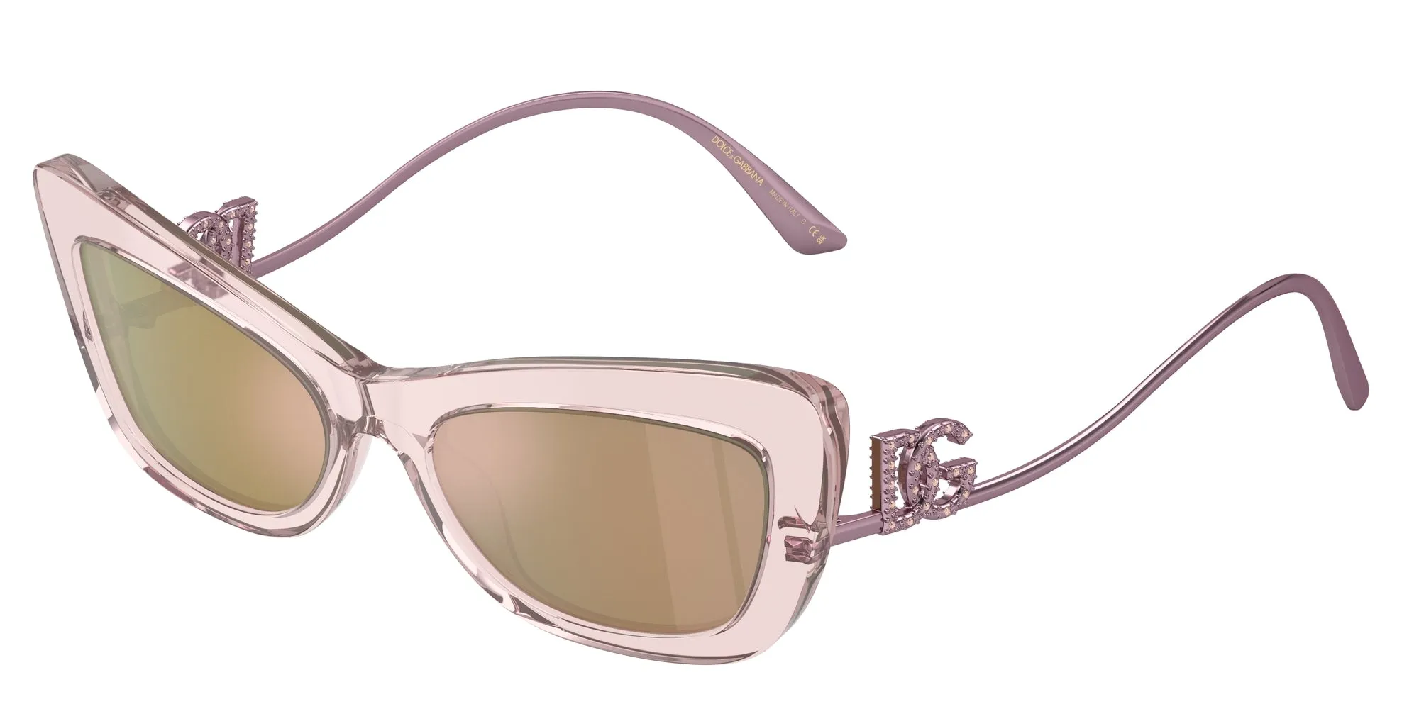 Dolce & Gabbana DG4467B 31486X Occhiali da sole Acetato Rosa Marrone Cat Eye Specchiate Specchiato - immagine 1