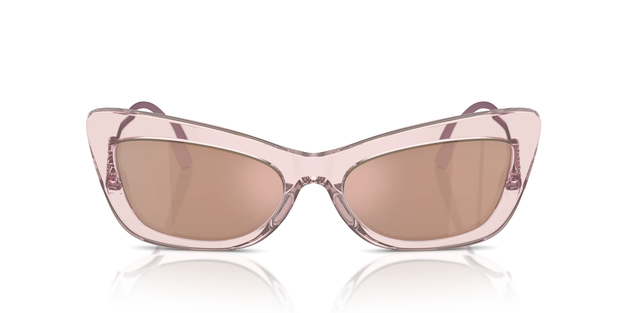 Dolce & Gabbana DG4467B 31486X Occhiali da sole Acetato Rosa Marrone Cat Eye Specchiate Specchiato - immagine 3