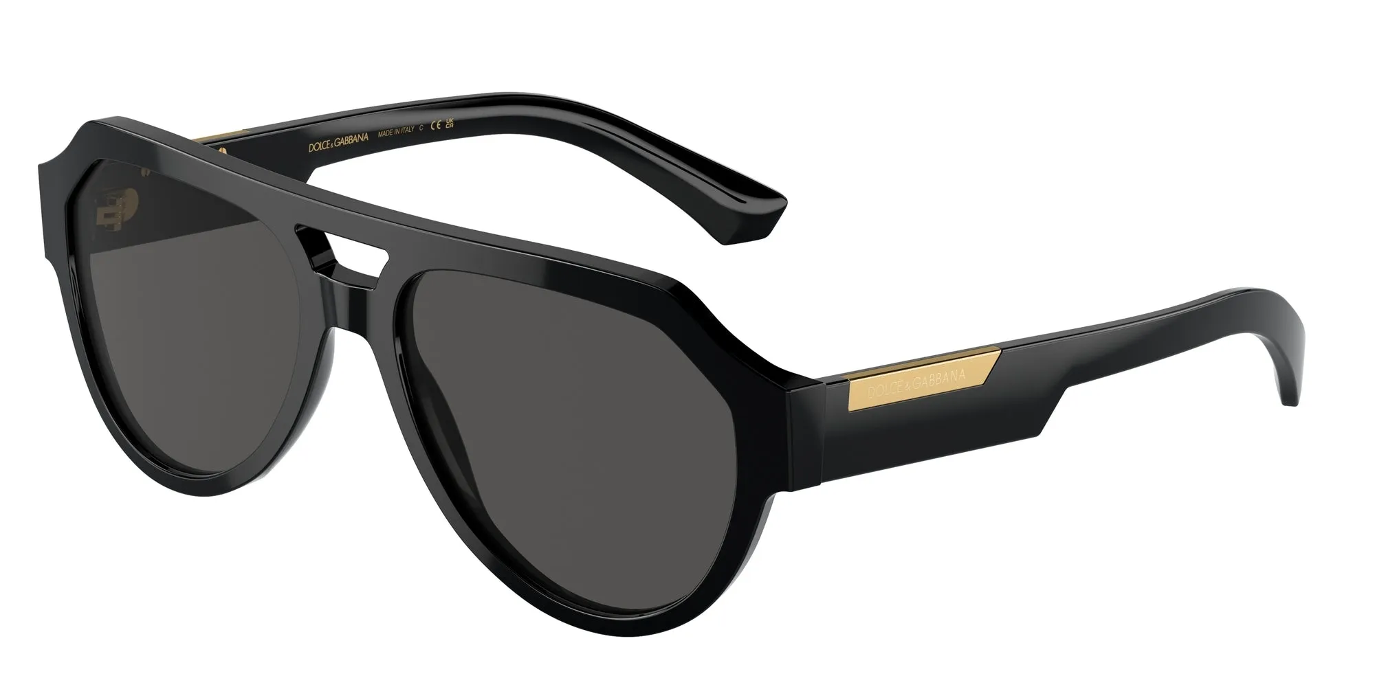 Dolce & Gabbana DG4466 501/87 Occhiali da sole Acetato Nero Grigio Squadrata Normale - immagine 1