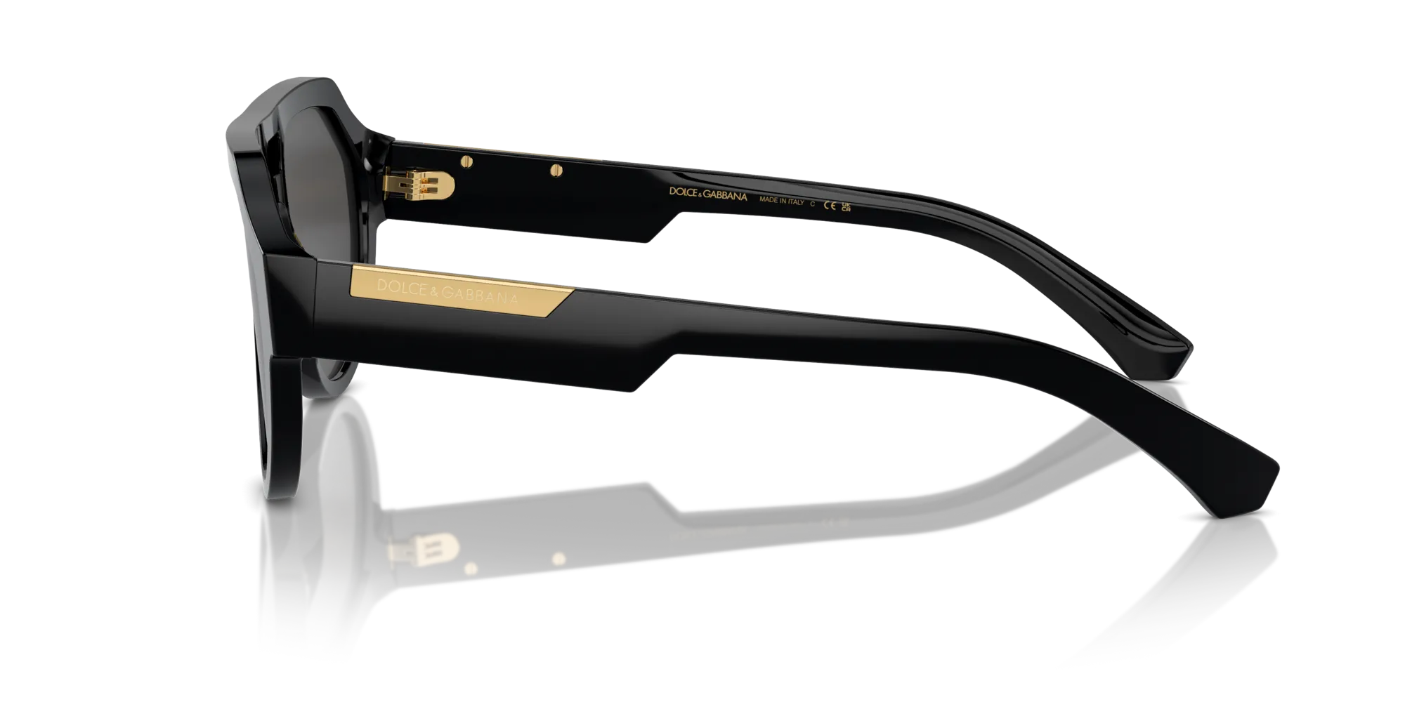 Dolce & Gabbana DG4466 501/87 Occhiali da sole Acetato Nero Grigio Squadrata Normale - immagine 4