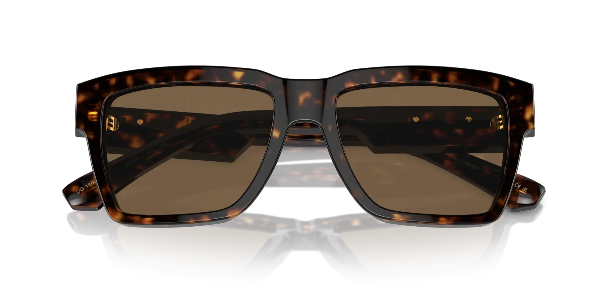 Dolce & Gabbana DG4465 502/73 Occhiali da sole Acetato Tartaruga Marrone Pilot Normale - immagine 2
