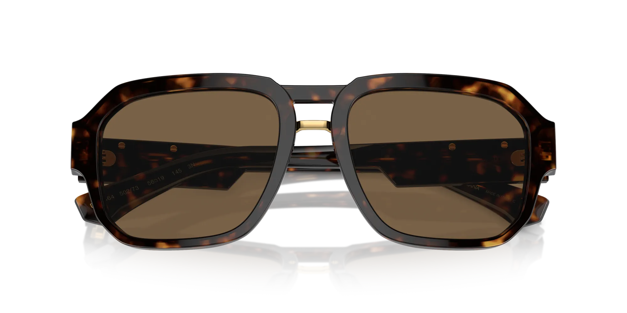 Dolce & Gabbana DG4464 502/73 Occhiali da sole Acetato Tartaruga Marrone Pilot Normale - immagine 2