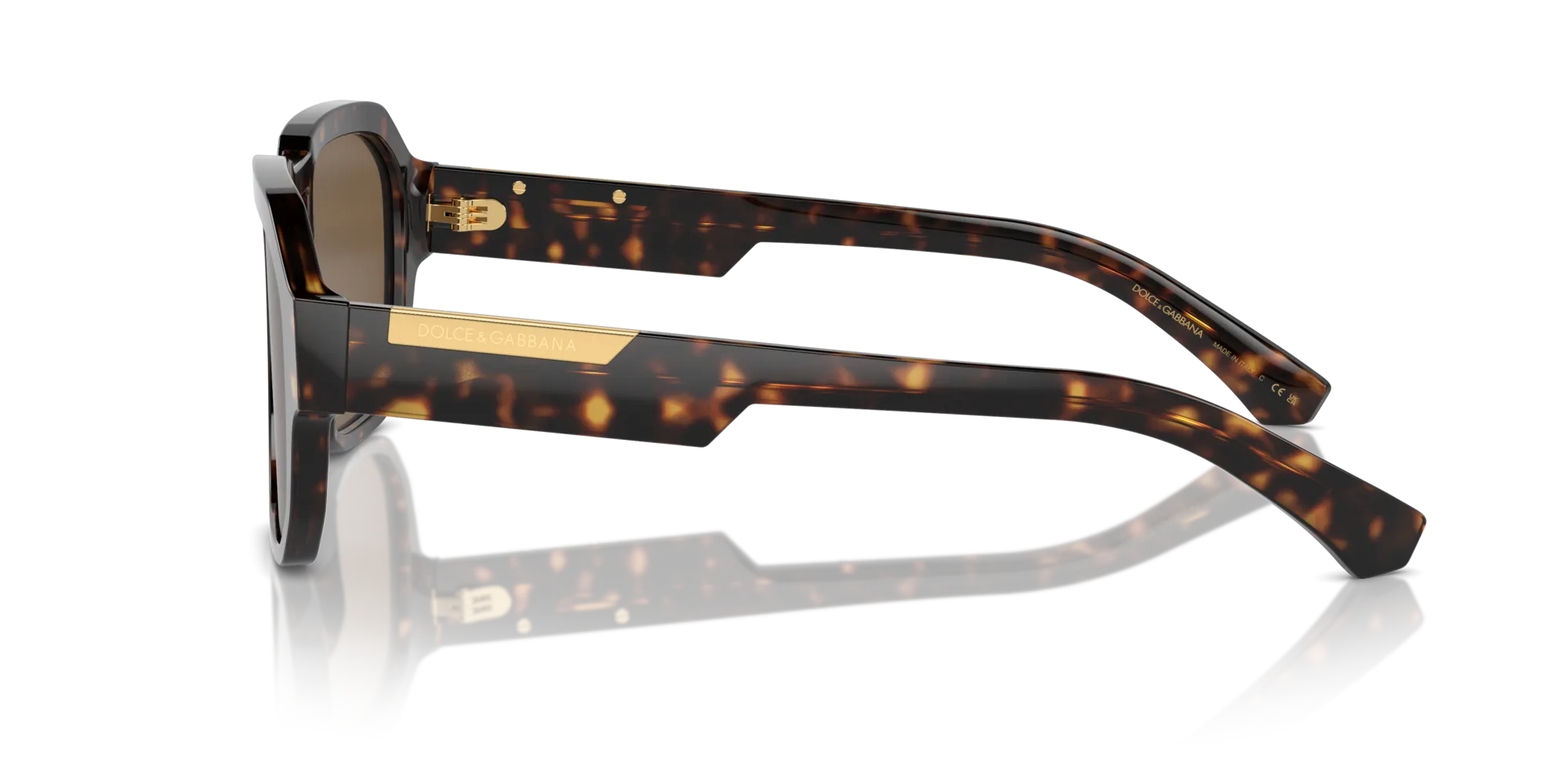 Dolce & Gabbana DG4464 502/73 Occhiali da sole Acetato Tartaruga Marrone Pilot Normale - immagine 4