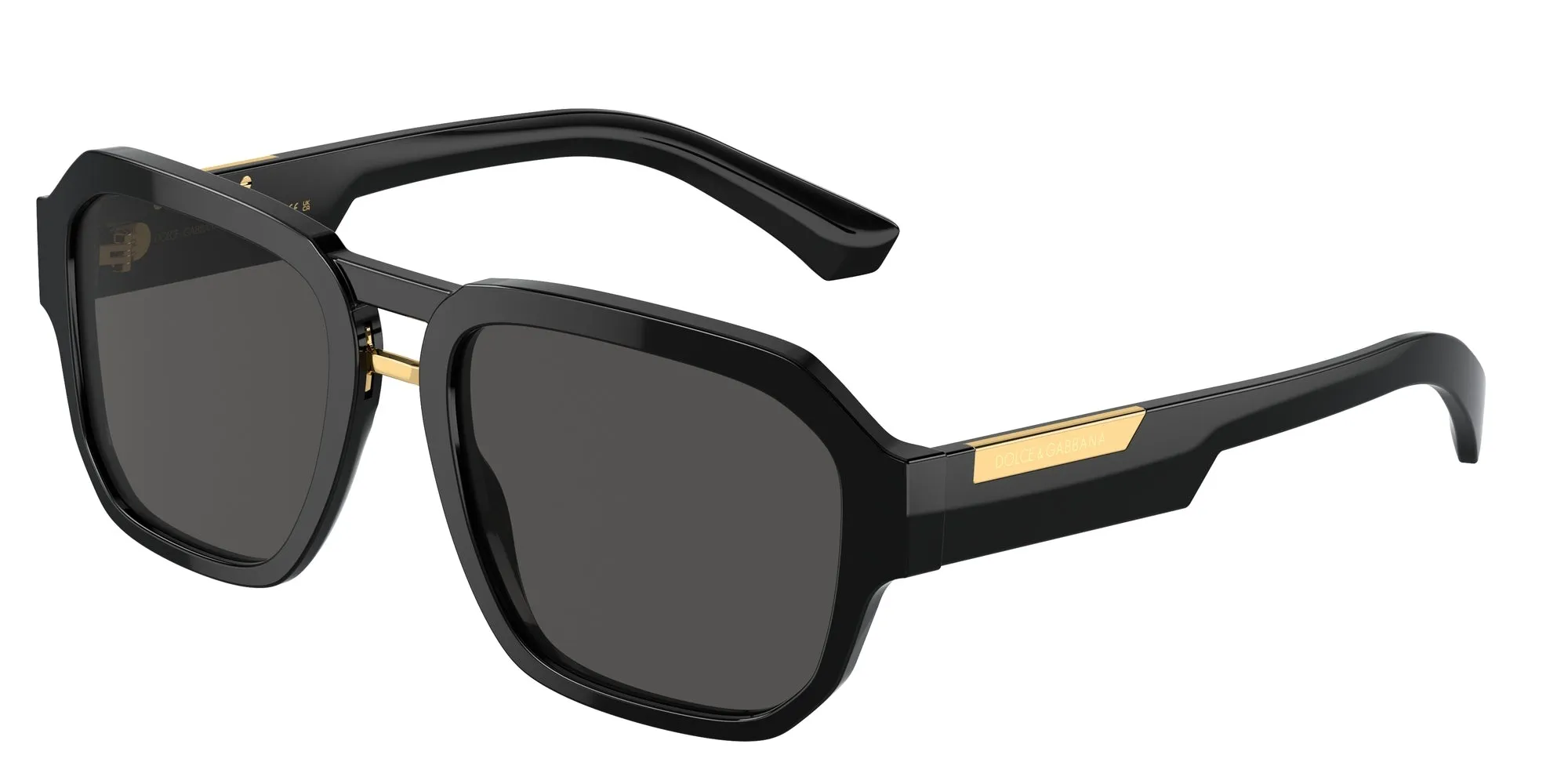 Dolce & Gabbana DG4464 501/87 Occhiali da sole Acetato Nero Grigio Pilot Normale - immagine 1