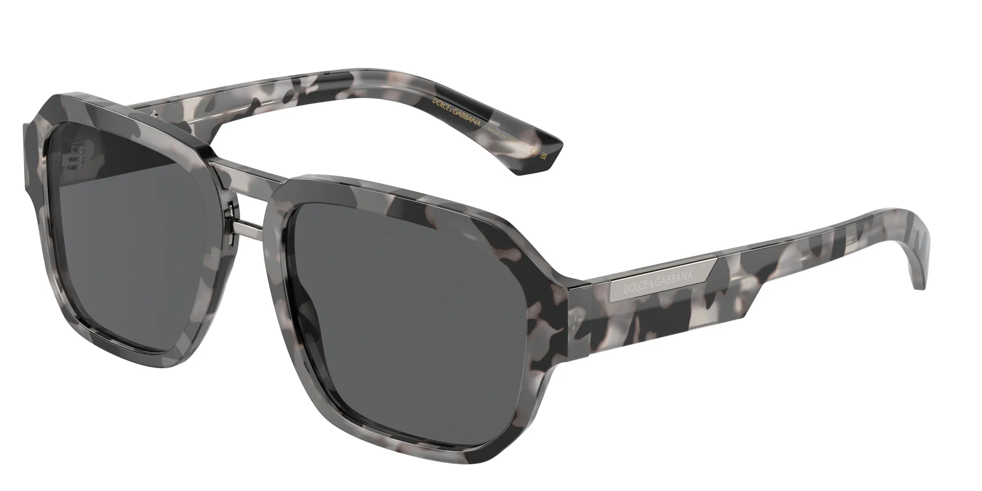 Dolce & Gabbana DG4464 343587 Occhiali da sole Acetato Tartaruga Grigio Pilot Normale - immagine 1