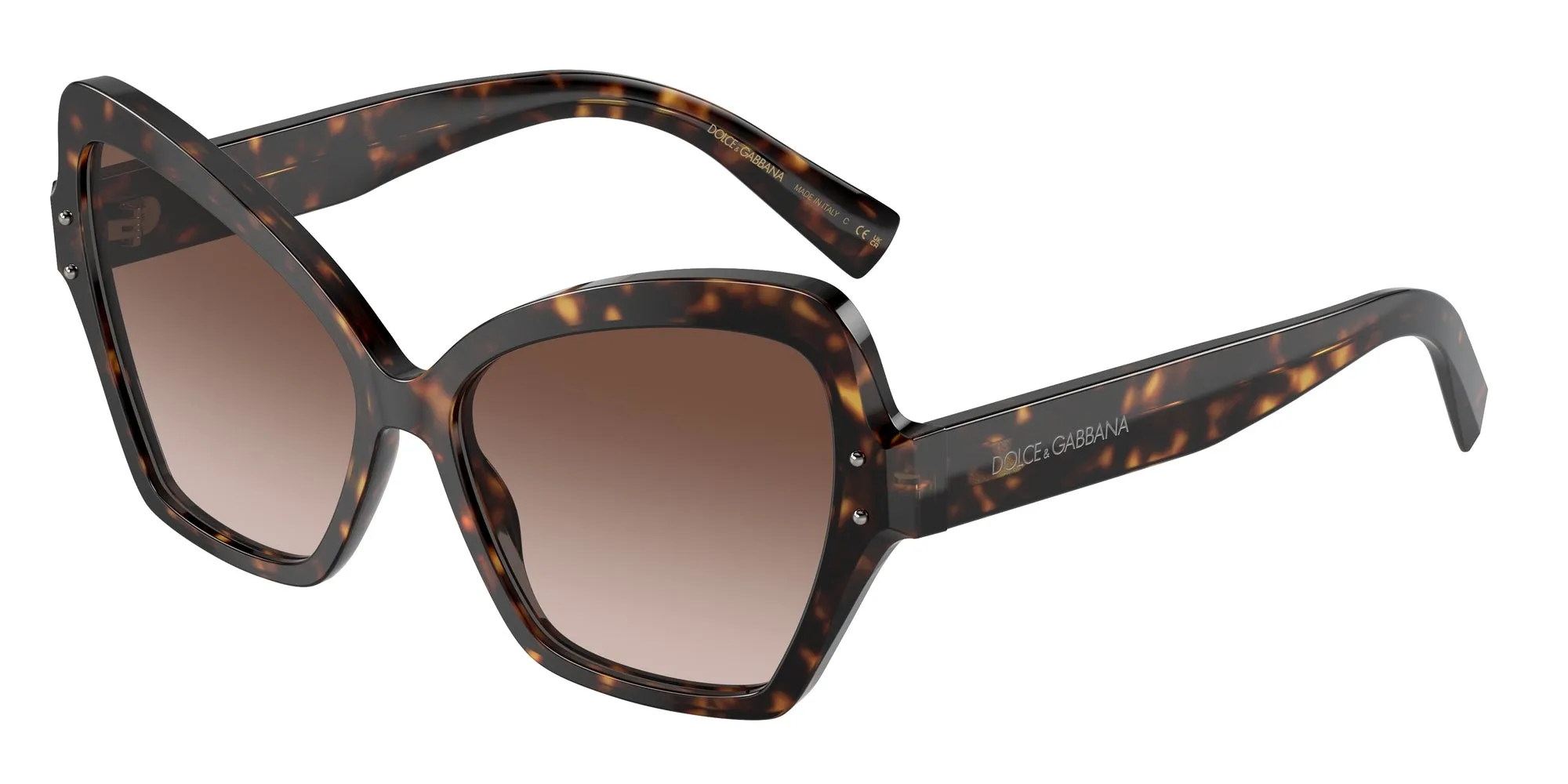 Dolce & Gabbana DG4463 502/13 Occhiali da sole Acetato Tartaruga Marrone Farfalla Normale Sfumato - immagine 1