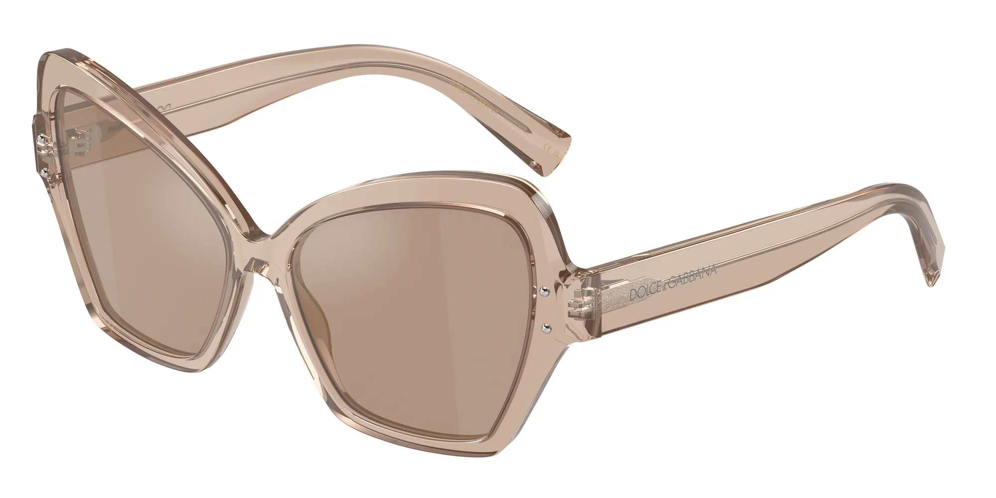 Dolce & Gabbana DG4463 34325A Occhiali da sole Acetato Marrone Marrone Farfalla Normale Flash - immagine 1