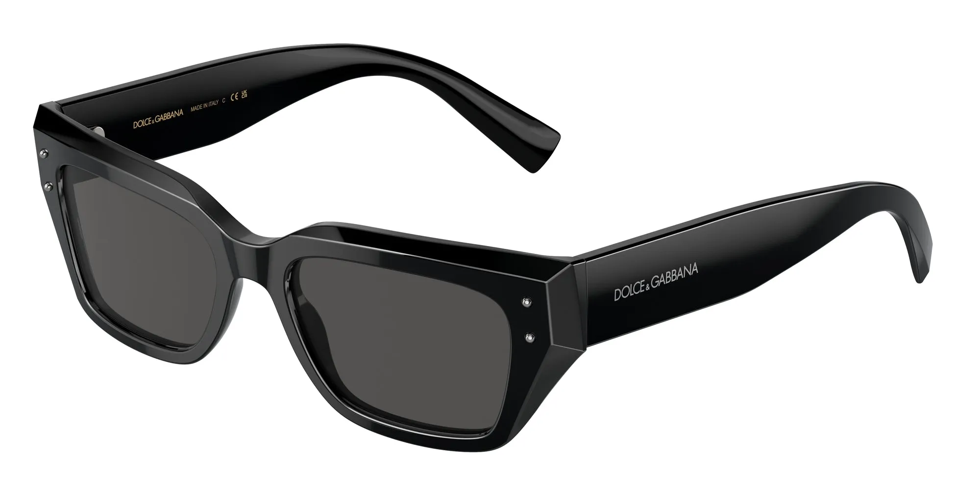 Dolce & Gabbana DG4462 501/87 Occhiali da sole Acetato Nero Grigio Cat Eye Normale - immagine 1