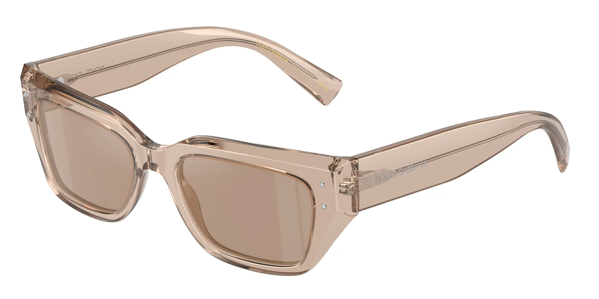 Dolce & Gabbana DG4462 34325A Occhiali da sole Acetato Marrone Marrone Cat Eye Normale Flash - immagine 1