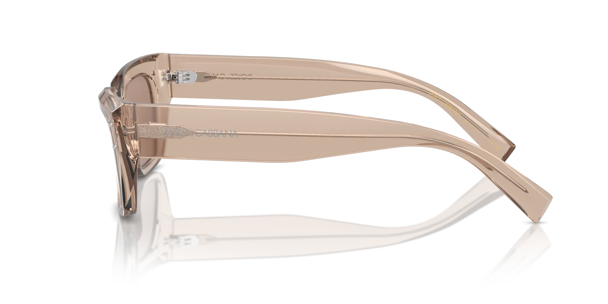 Dolce & Gabbana DG4462 34325A Occhiali da sole Acetato Marrone Marrone Cat Eye Normale Flash - immagine 4