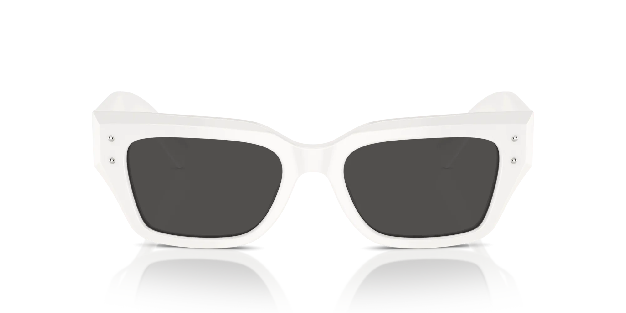 Dolce & Gabbana DG4462 331287 Occhiali da sole Acetato Bianco Grigio Cat Eye Normale - immagine 3