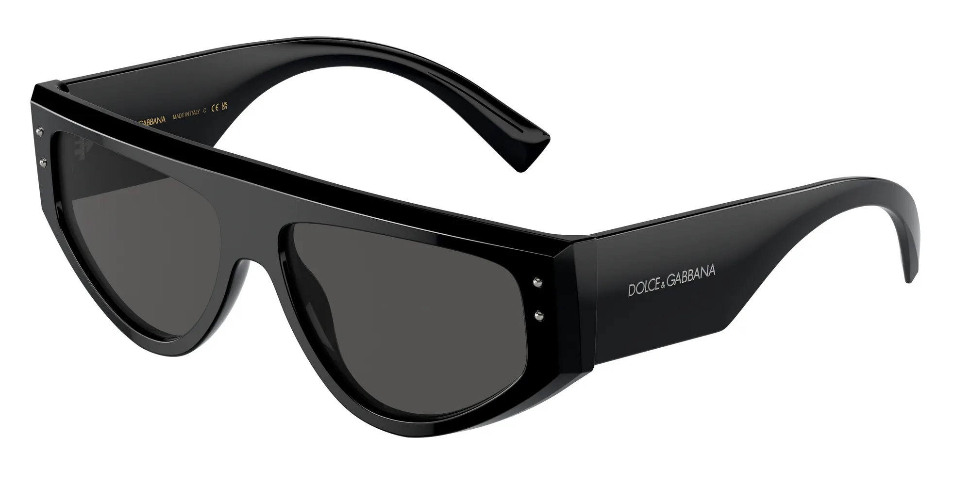 Dolce & Gabbana DG4461 501/87 Occhiali da sole Acetato Nero Grigio Squadrata Normale - immagine 1