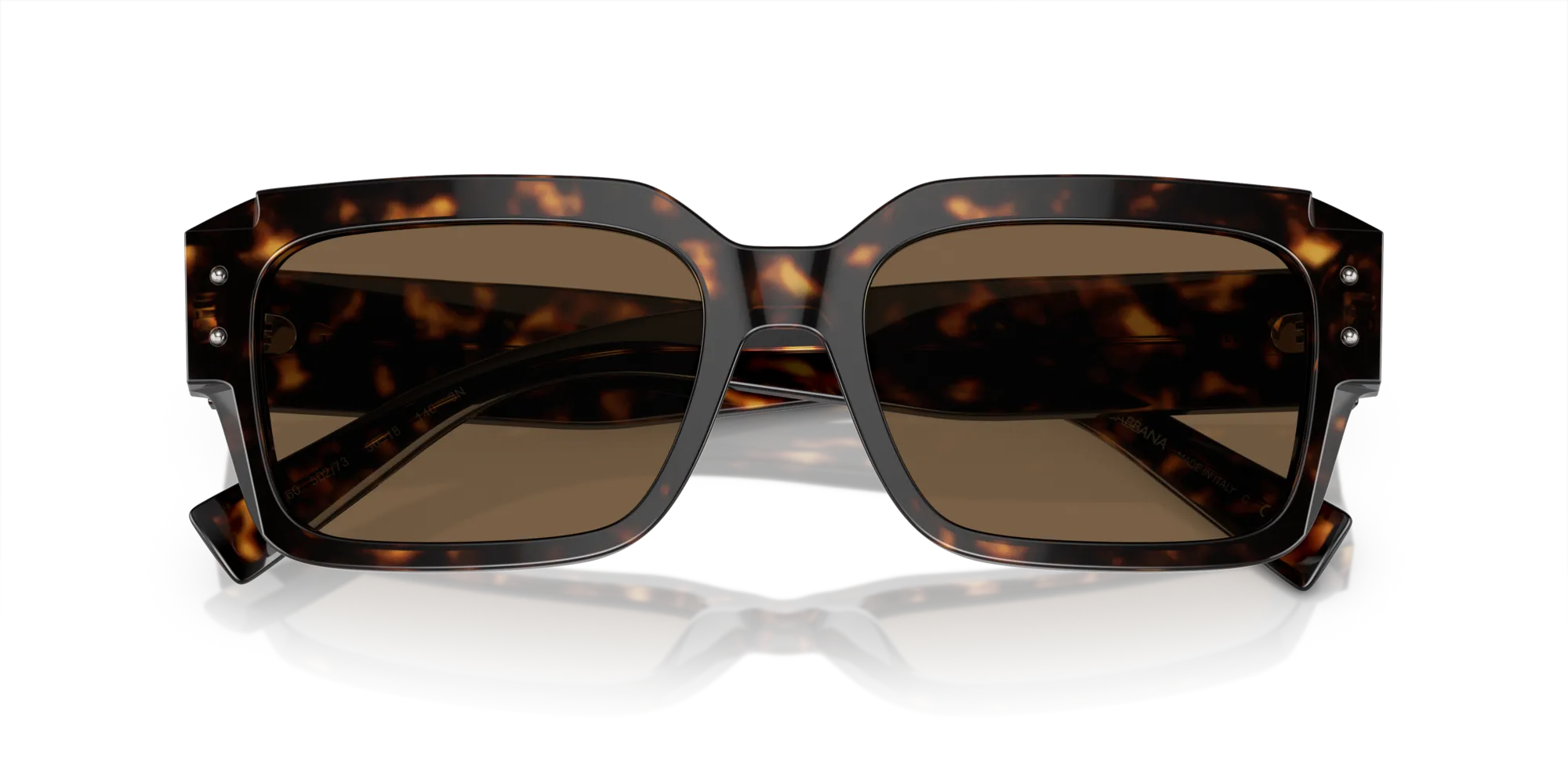 Dolce & Gabbana DG4460 502/73 Occhiali da sole Acetato Tartaruga Marrone Squadrata Normale - immagine 2