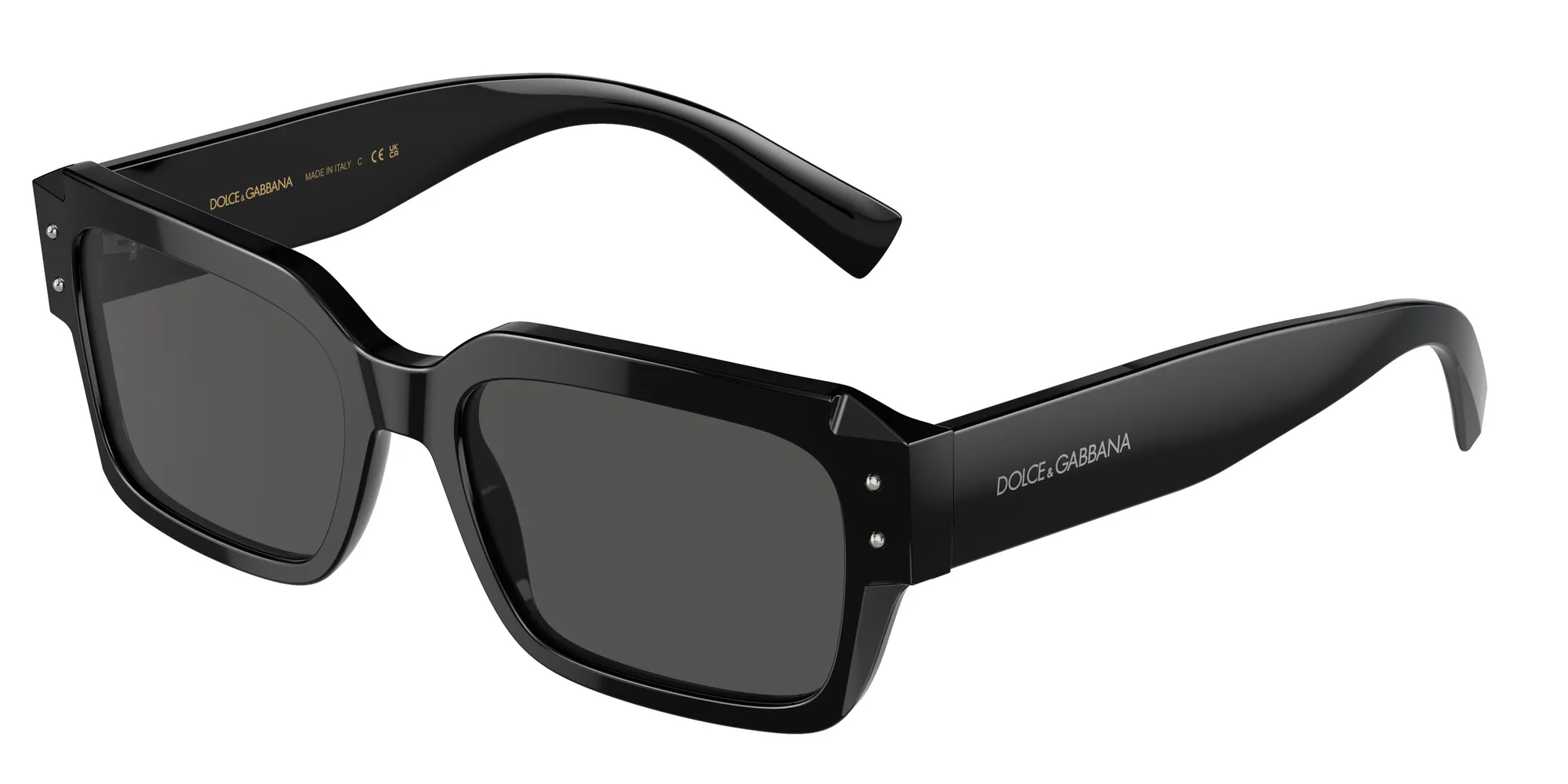 Dolce & Gabbana DG4460 501/87 Occhiali da sole Acetato Nero Grigio Squadrata Normale - immagine 1