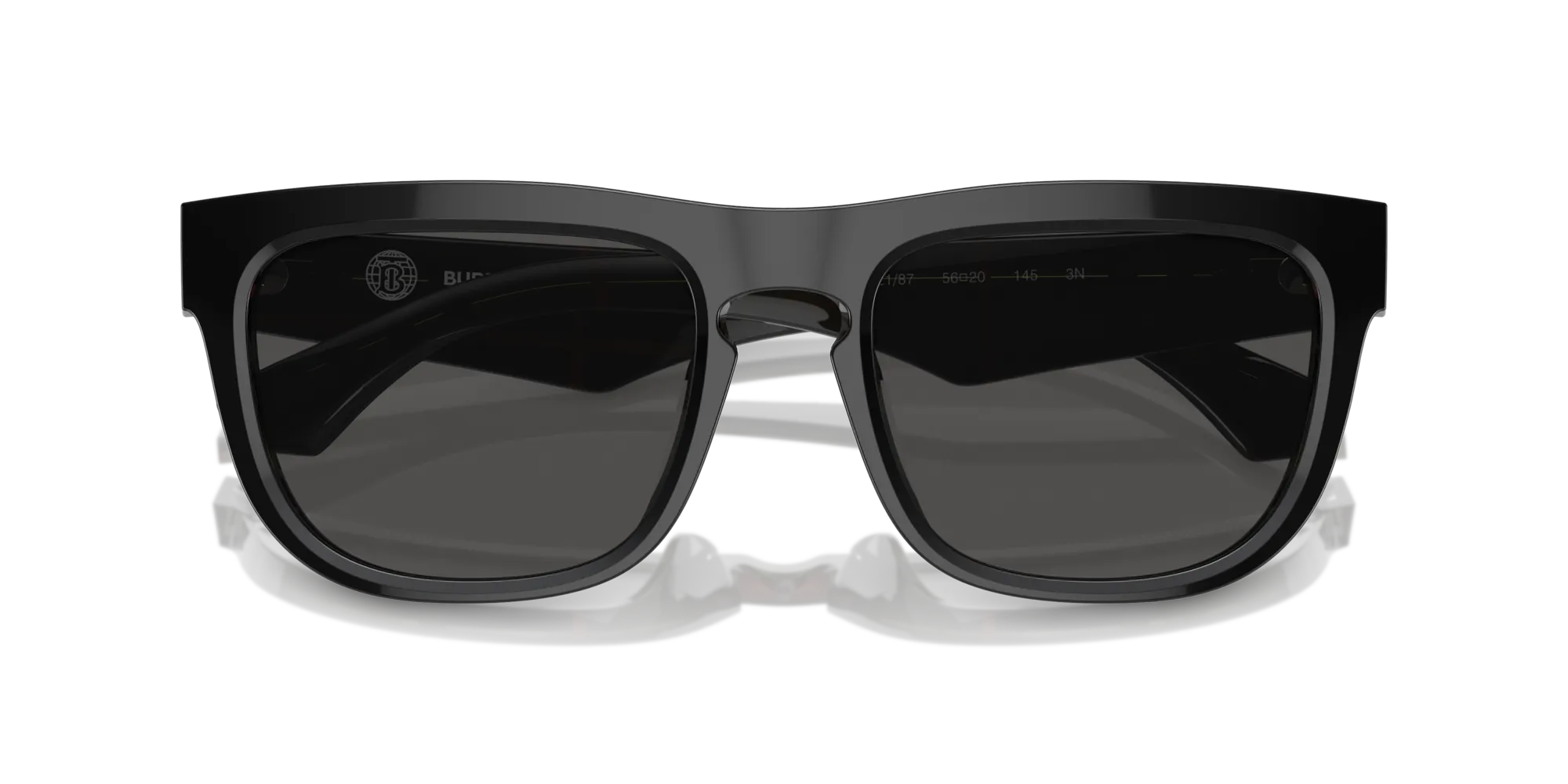 Burberry BE4431U 412187 Occhiali da sole Acetato Nero Grigio Squadrata Normale - immagine 2