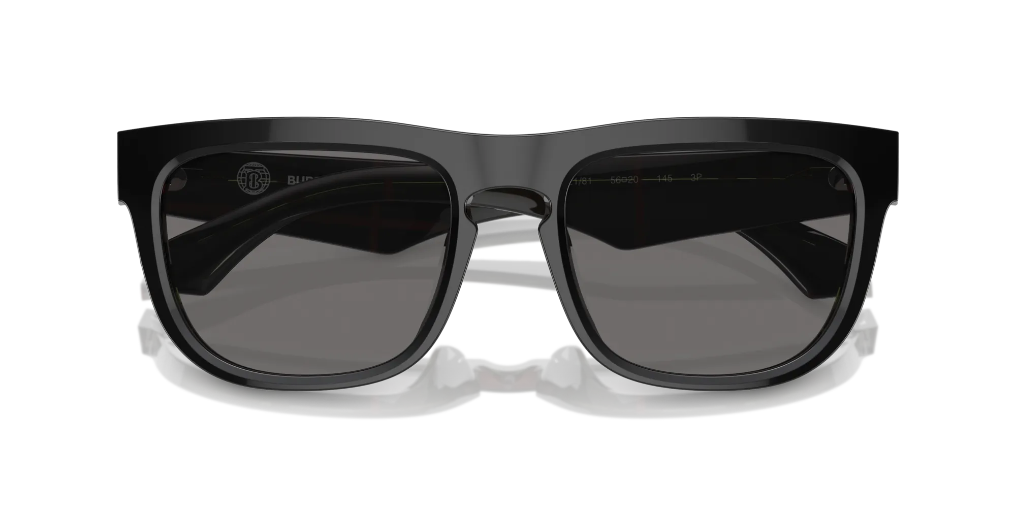 Burberry BE4431U 412181 Occhiali da sole Acetato Nero Grigio Squadrata Polarizzata - immagine 2