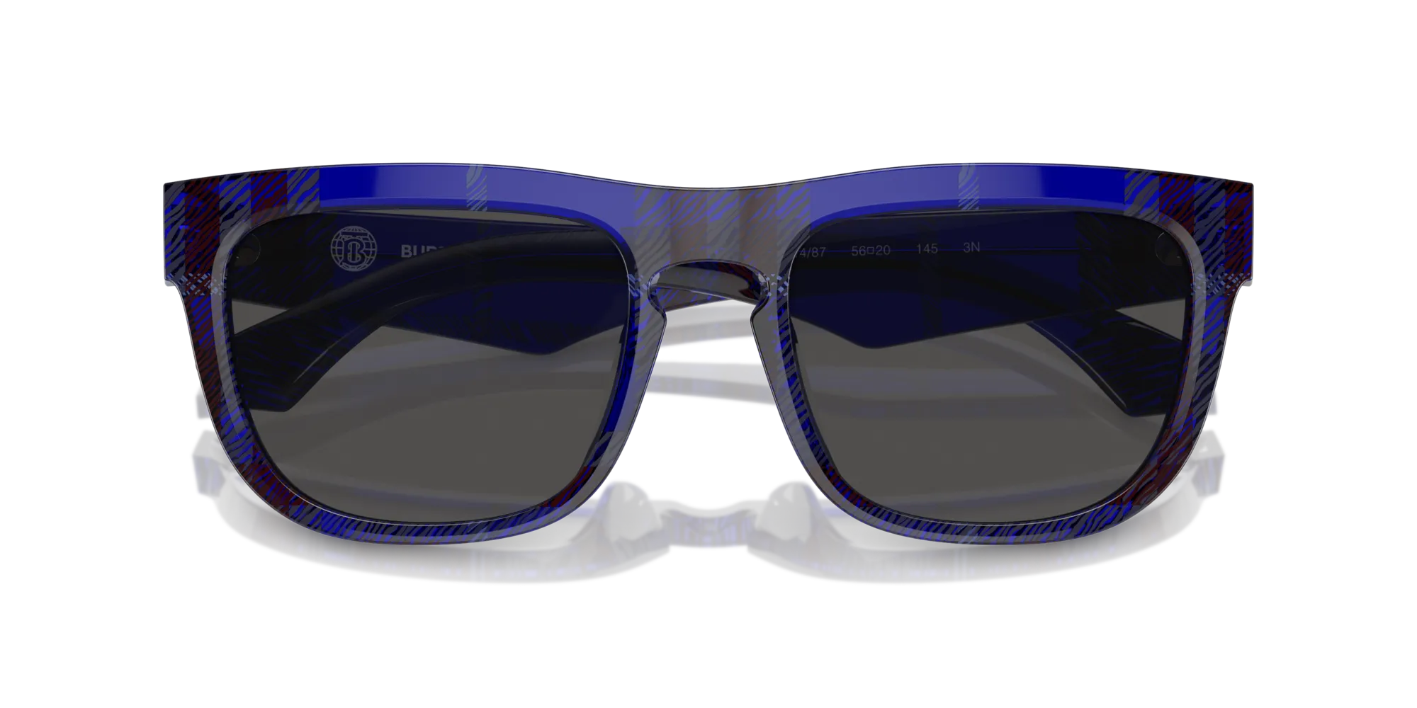 Burberry BE4431U 411487 Occhiali da sole Acetato Blu Grigio Squadrata Normale - immagine 2