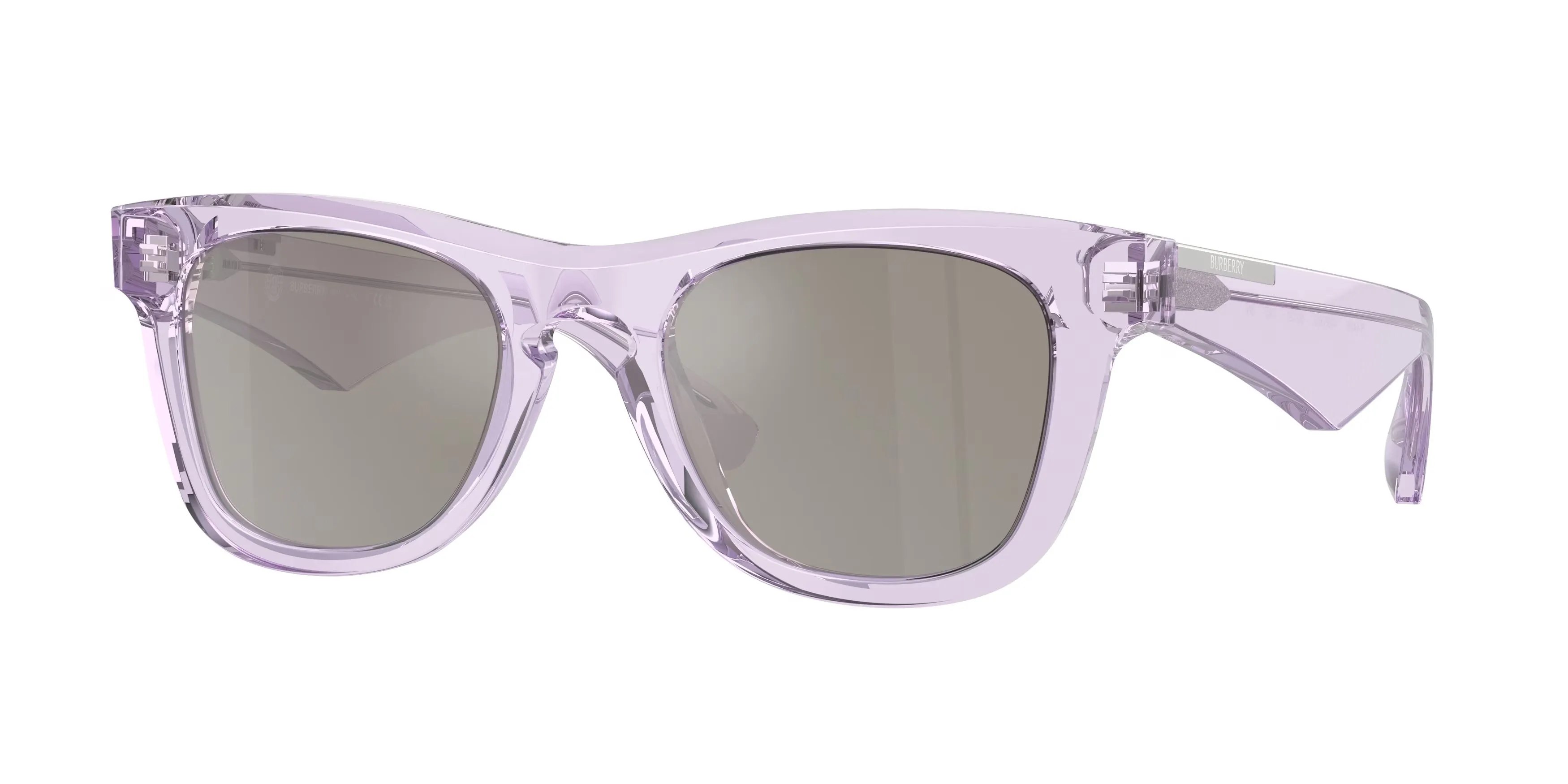 Burberry BE4426 40956G Occhiali da sole Acetato Viola Grigio Squadrata Specchiate Specchiato - immagine 1