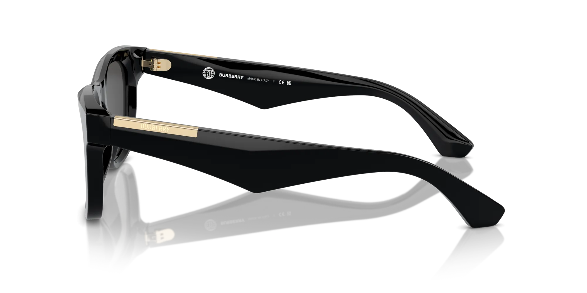 Burberry BE4426 300187 Occhiali da sole Acetato Nero Grigio Squadrata Normale - immagine 4