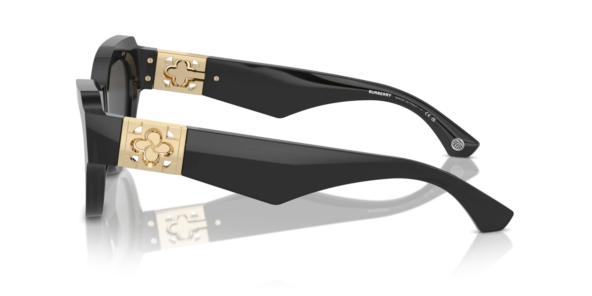 Burberry BE4423 411287 Occhiali da sole Acetato Grigio Grigio Geometrica Normale - immagine 4