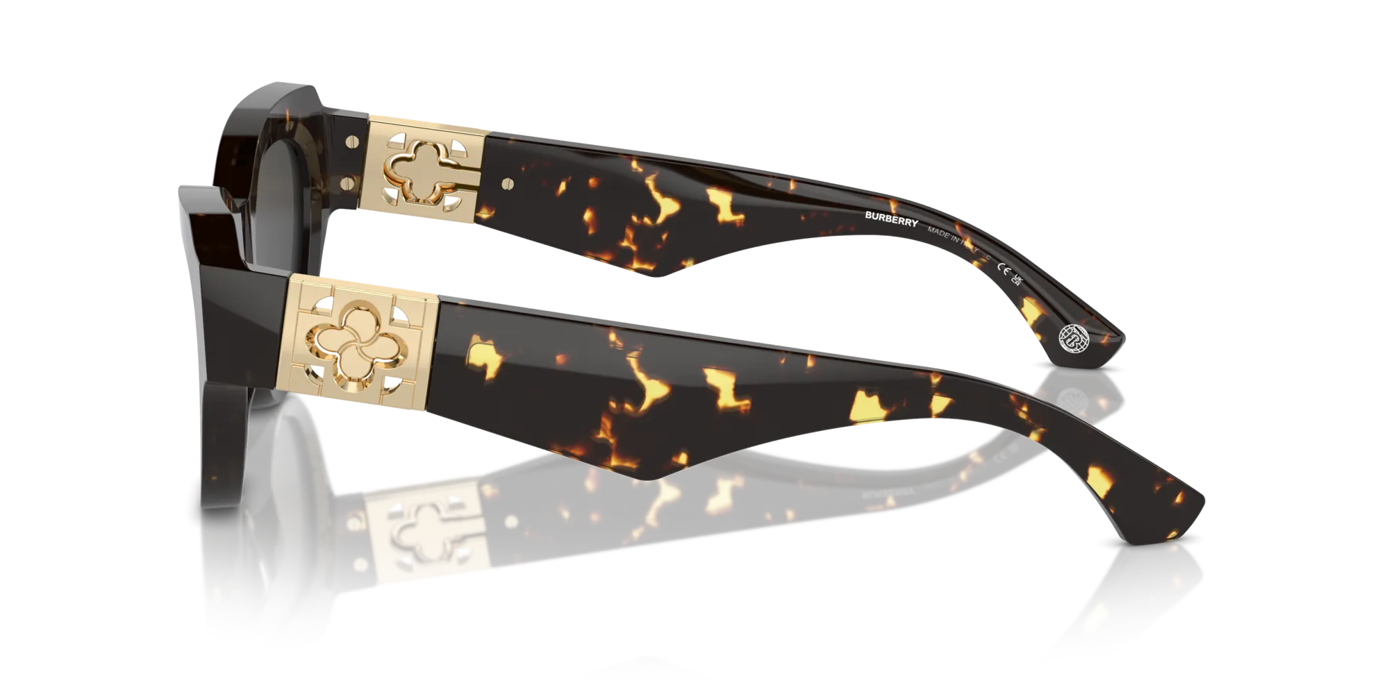 Burberry BE4423 410687 Occhiali da sole Acetato Marrone Grigio Geometrica Normale - immagine 4