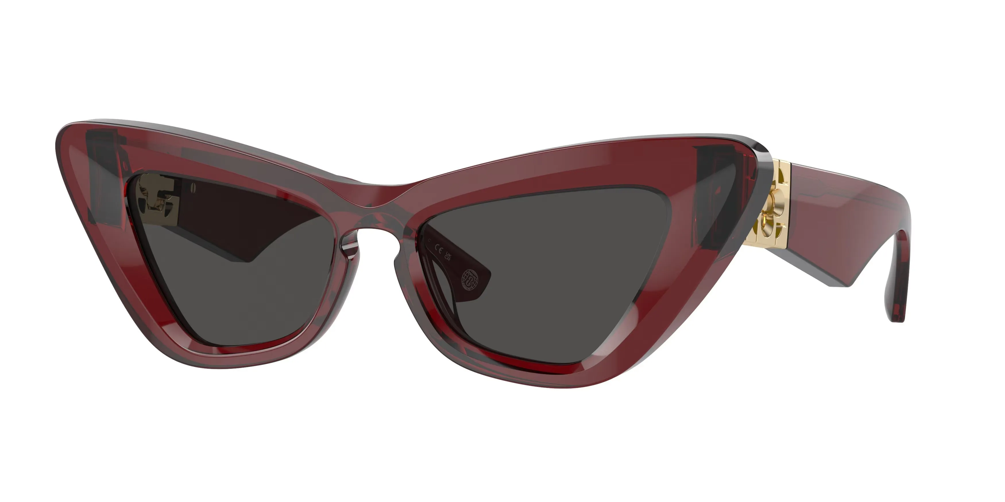 Burberry BE4421U 412887 Occhiali da sole Acetato Rosso Grigio Cat Eye Normale - immagine 1