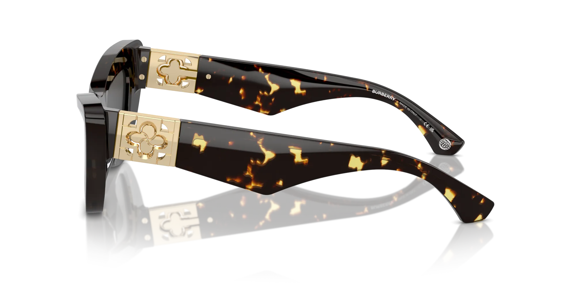 Burberry BE4421U 410687 Occhiali da sole Acetato Marrone Grigio Cat Eye Normale - immagine 4