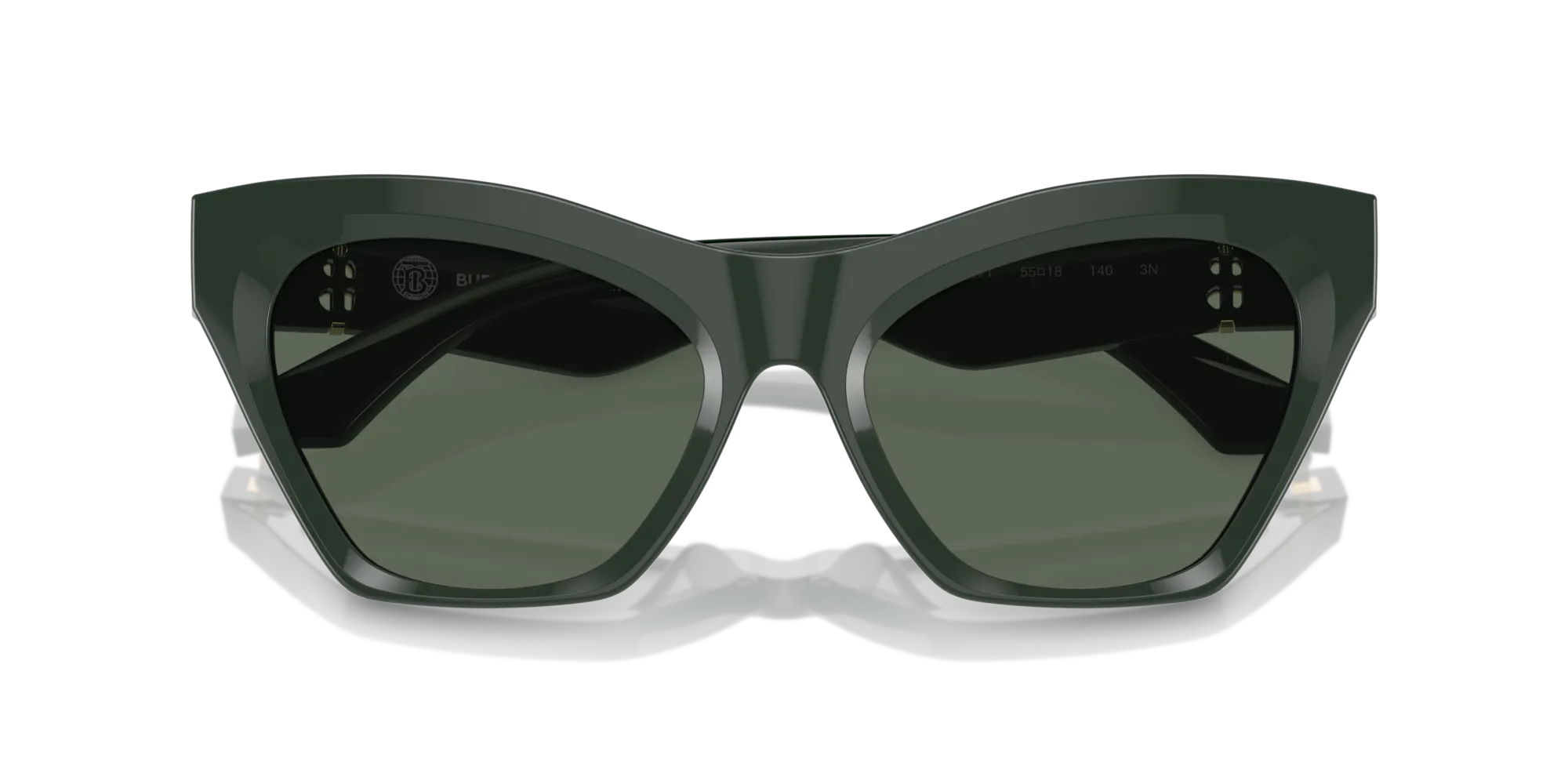 Burberry BE4420U 403871 Occhiali da sole Acetato Verde Verde Cat Eye Normale - immagine 2
