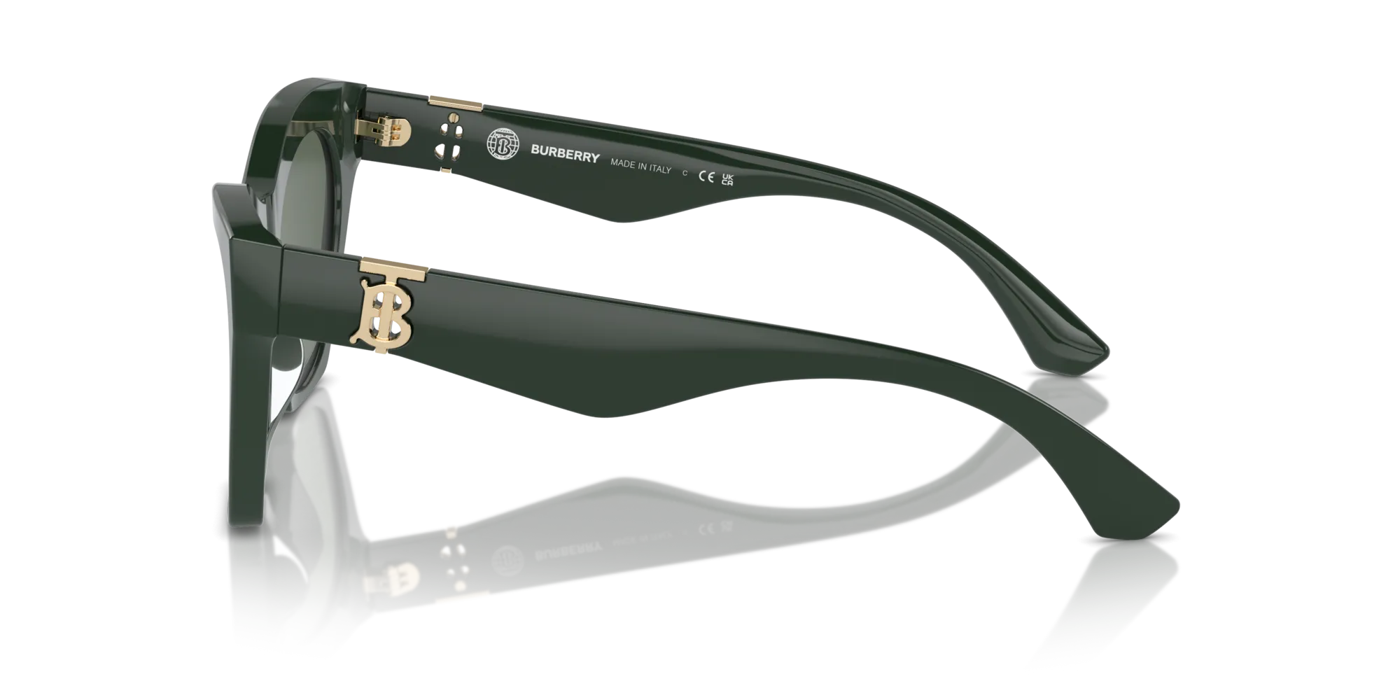 Burberry BE4420U 403871 Occhiali da sole Acetato Verde Verde Cat Eye Normale - immagine 4